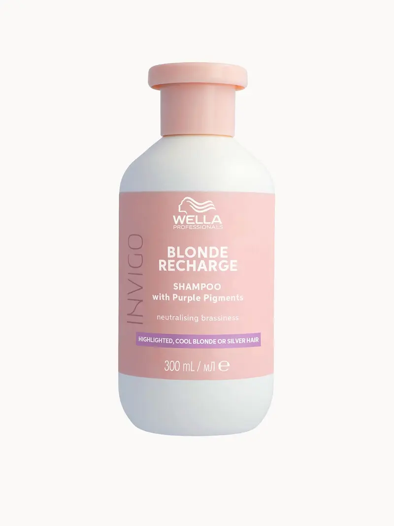 Wella Professionals Care Invigo Blonde Recharge Colour Refreshing Shampoo Cool Blonde 300ml Wella Professionals — embalagem e produto
