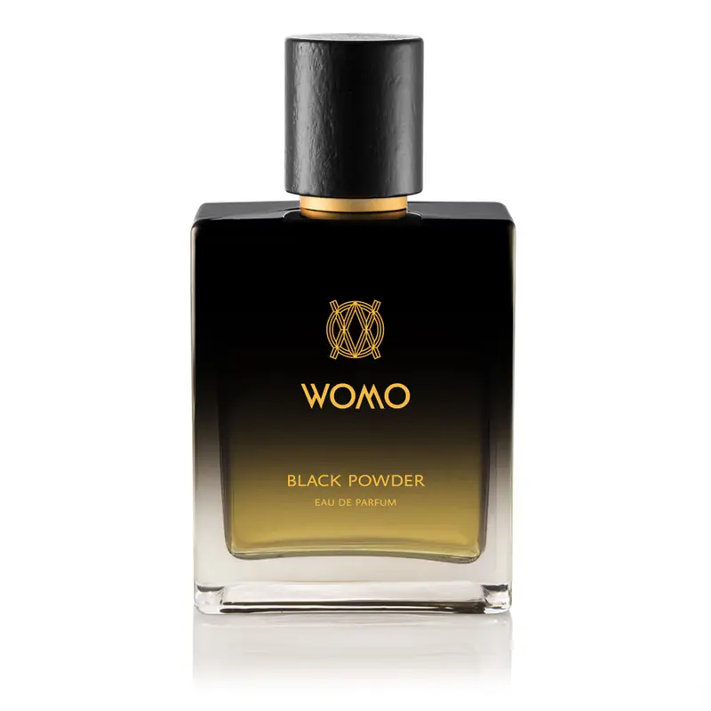 WOMO Black Powder Eau de Parfum — embalagem e produto