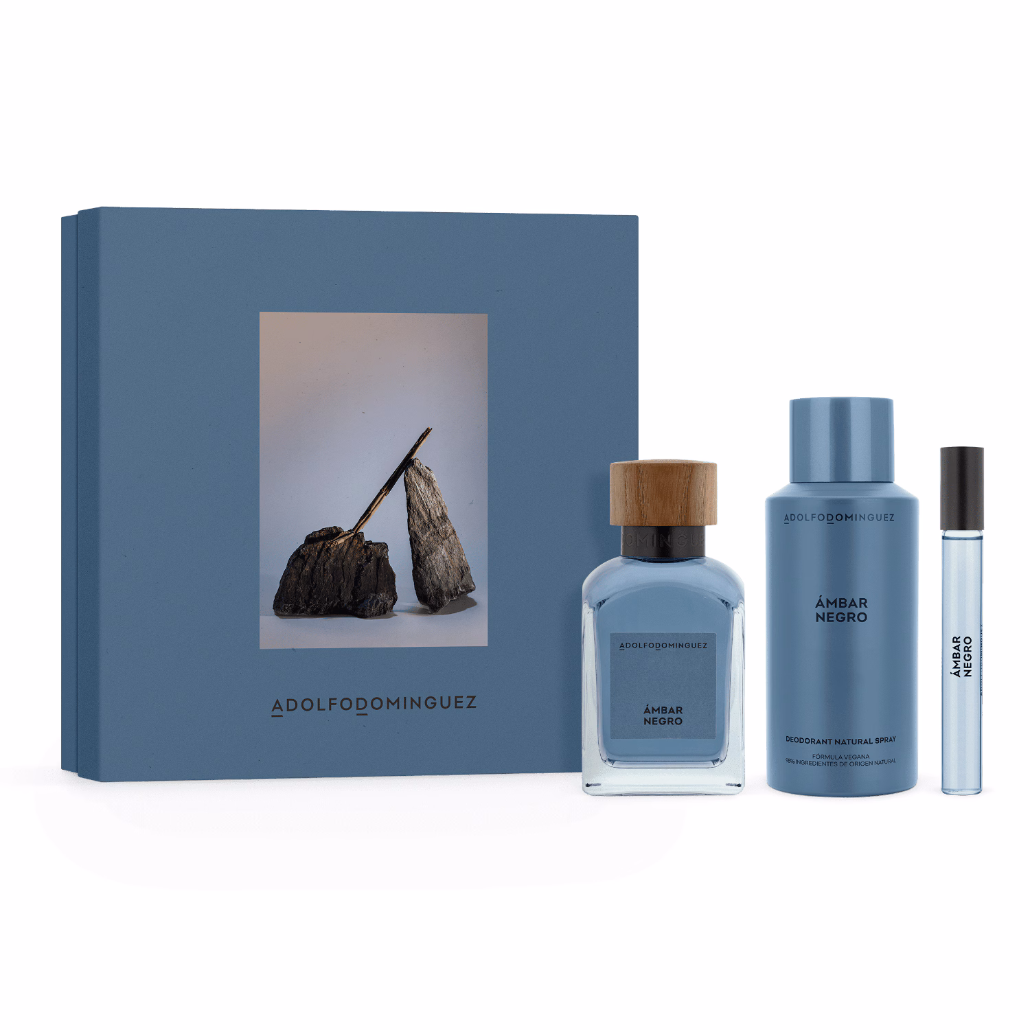 Adolfo Dominguez Hombre ÁMBAR NEGRO Gift Set — detalhe 4