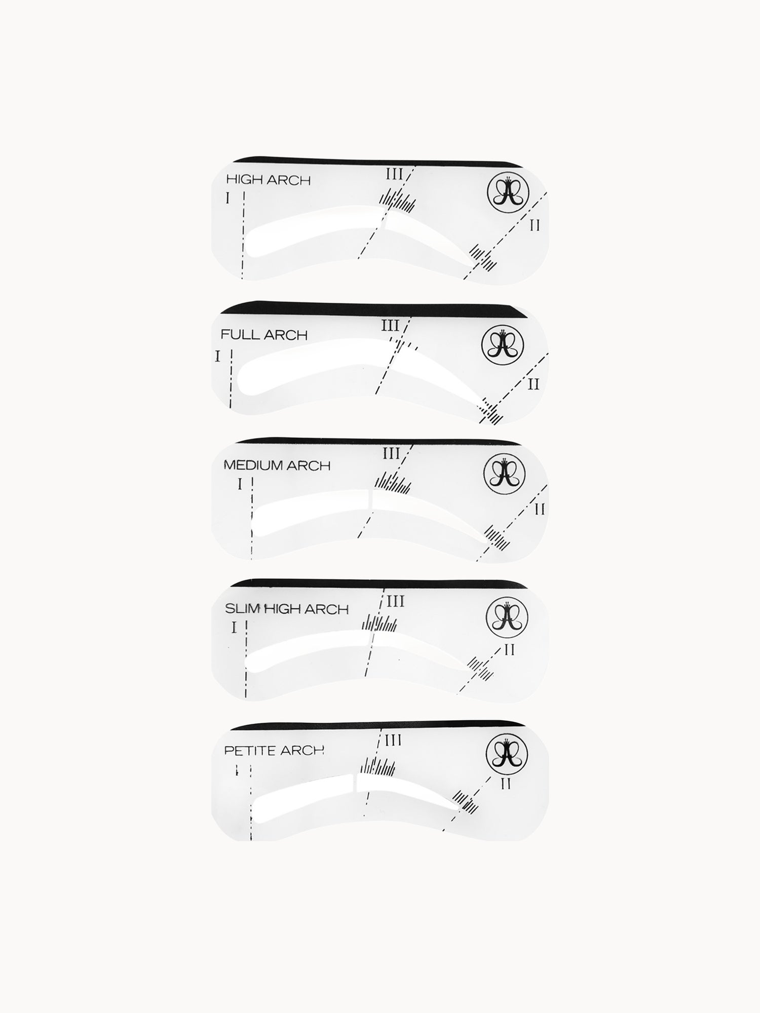 Anastasia Beverly Hills Stencils - 5pk Anastasia Beverly Hills — textura e acabamento