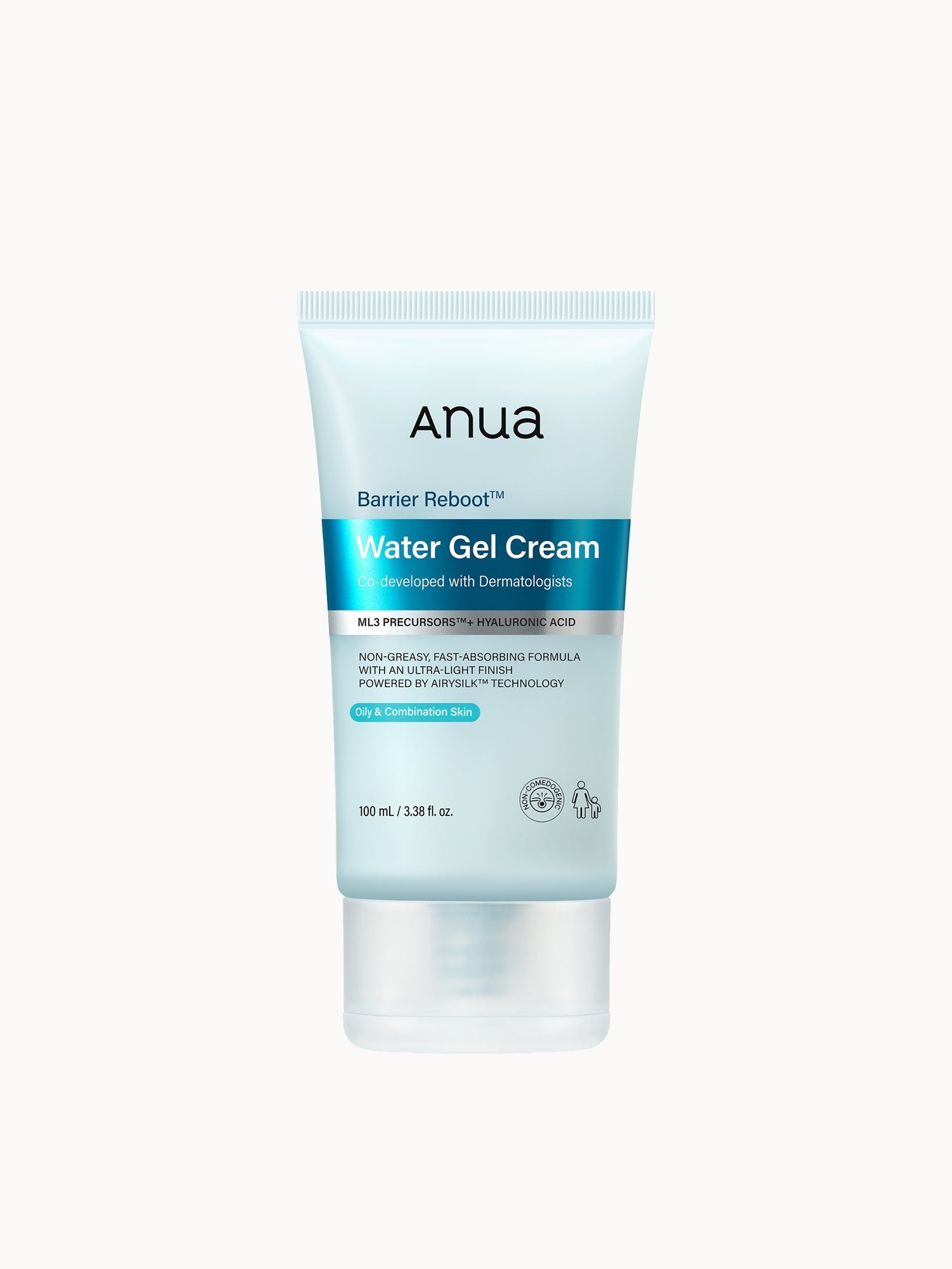 Anua Barrier Reboot Water Gel Cream 100ml Anua — textura e acabamento
