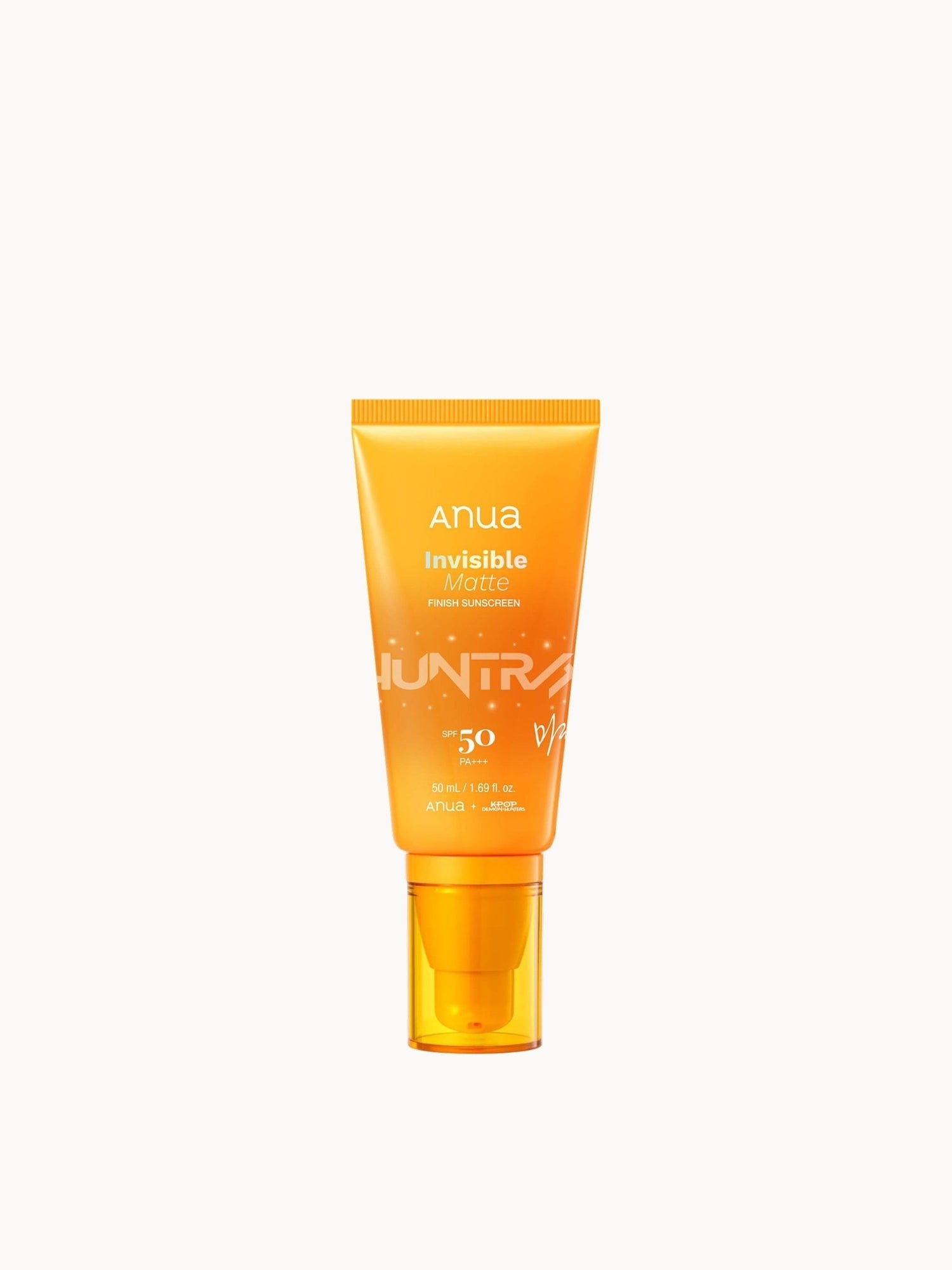 Anua KPop Demon Hunters Invisible Matte Finish SPF50 Sunscreen 50ml Anua — textura e acabamento