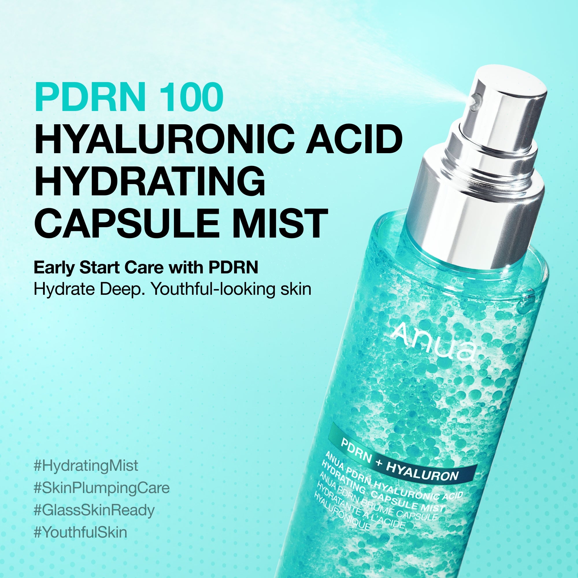 Anua PDRN Hyaluronic Acid Hydrating Capsule Mist 100ml Anua — detalhe 3