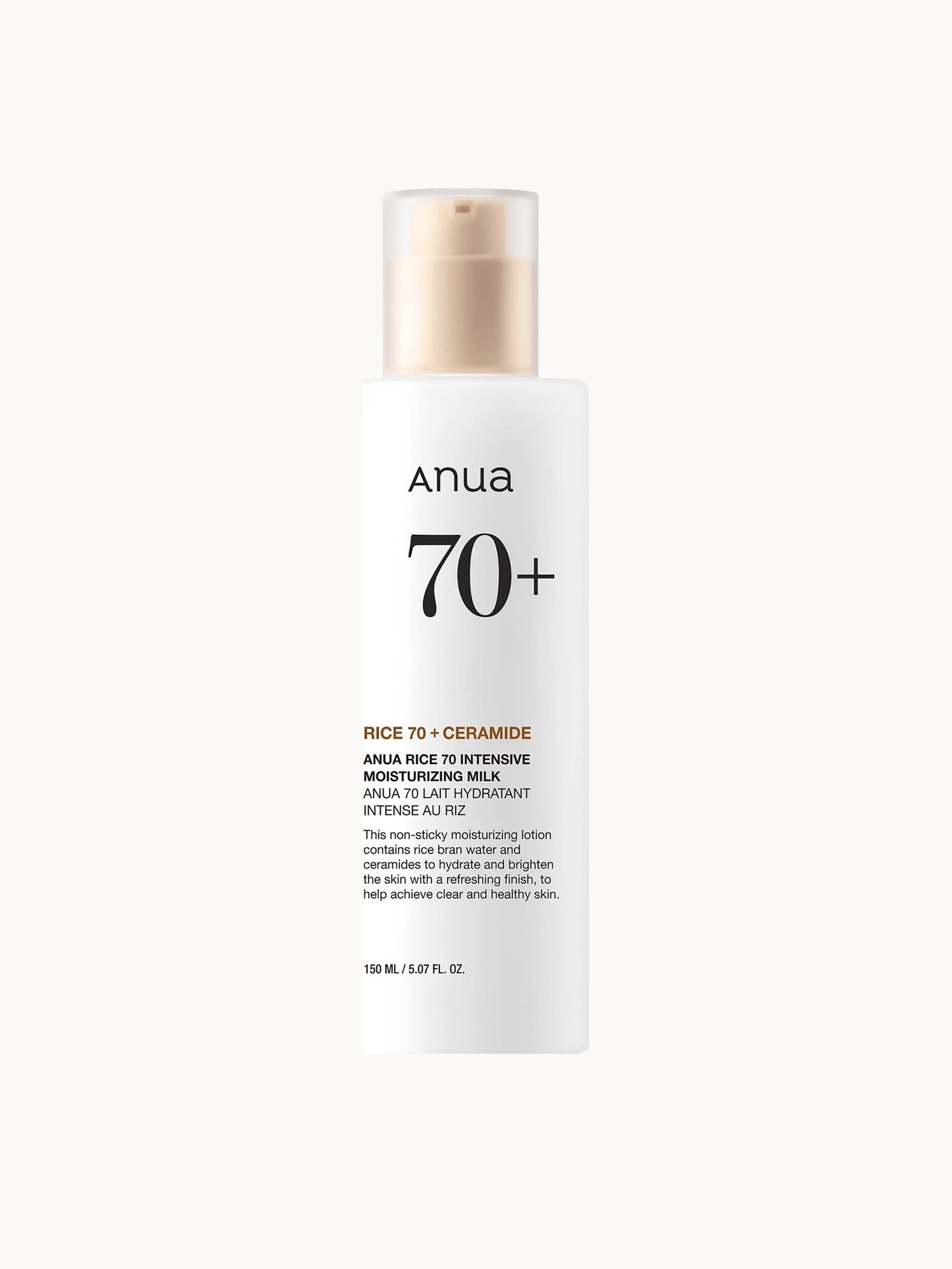Anua Rice 70 Intensive Moisturising Milk 150ml Anua — textura e acabamento