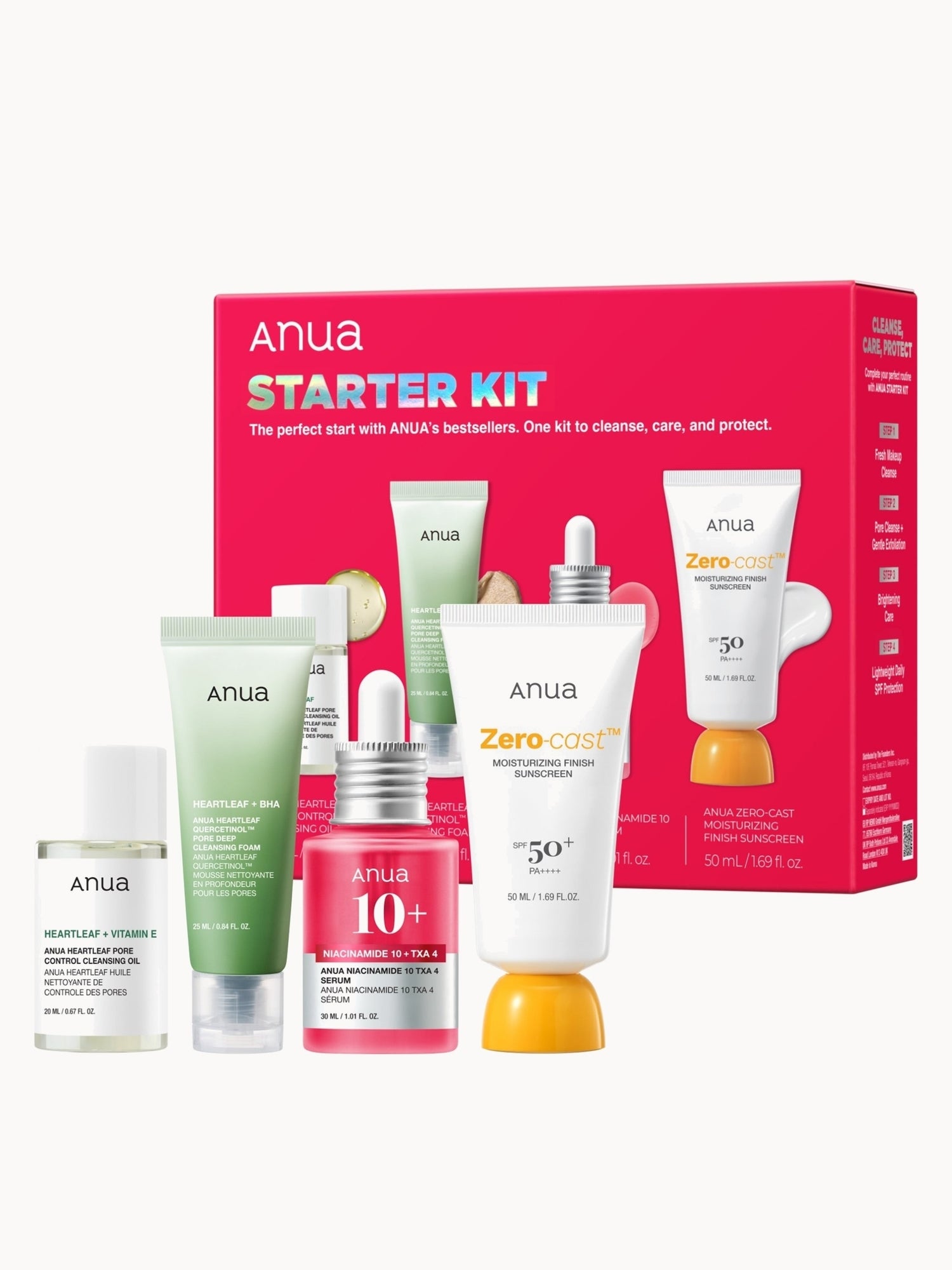 Anua Starter Kit Anua — textura e acabamento