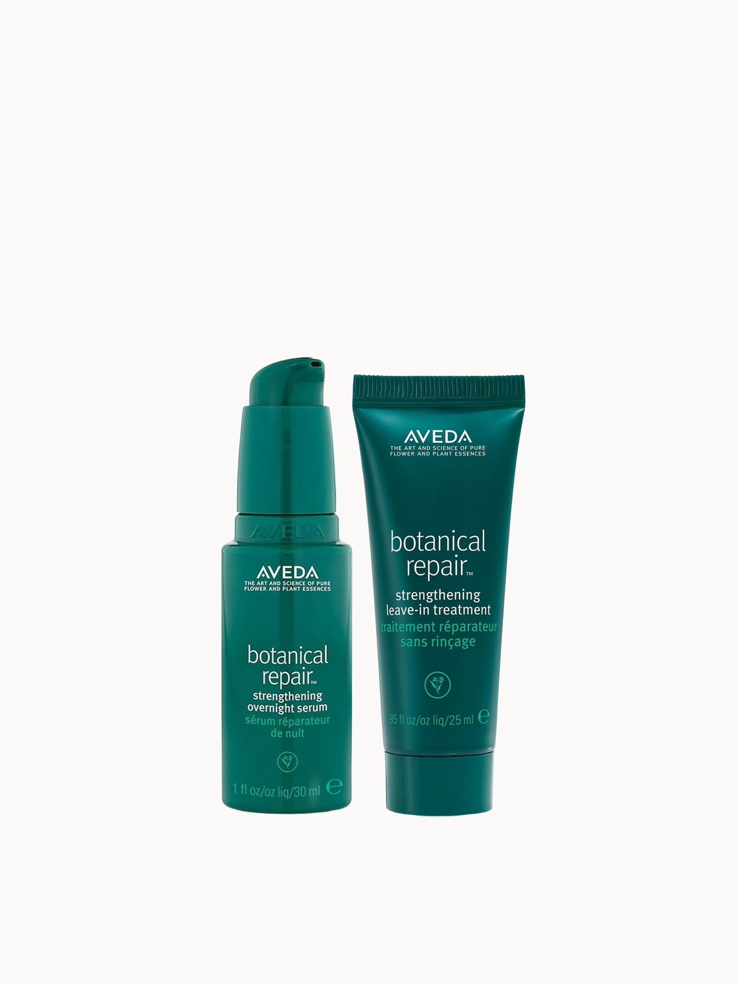 Aveda Botanical Repair Strengthening Serum & Leave-In Treatment Bundle Aveda — textura e acabamento
