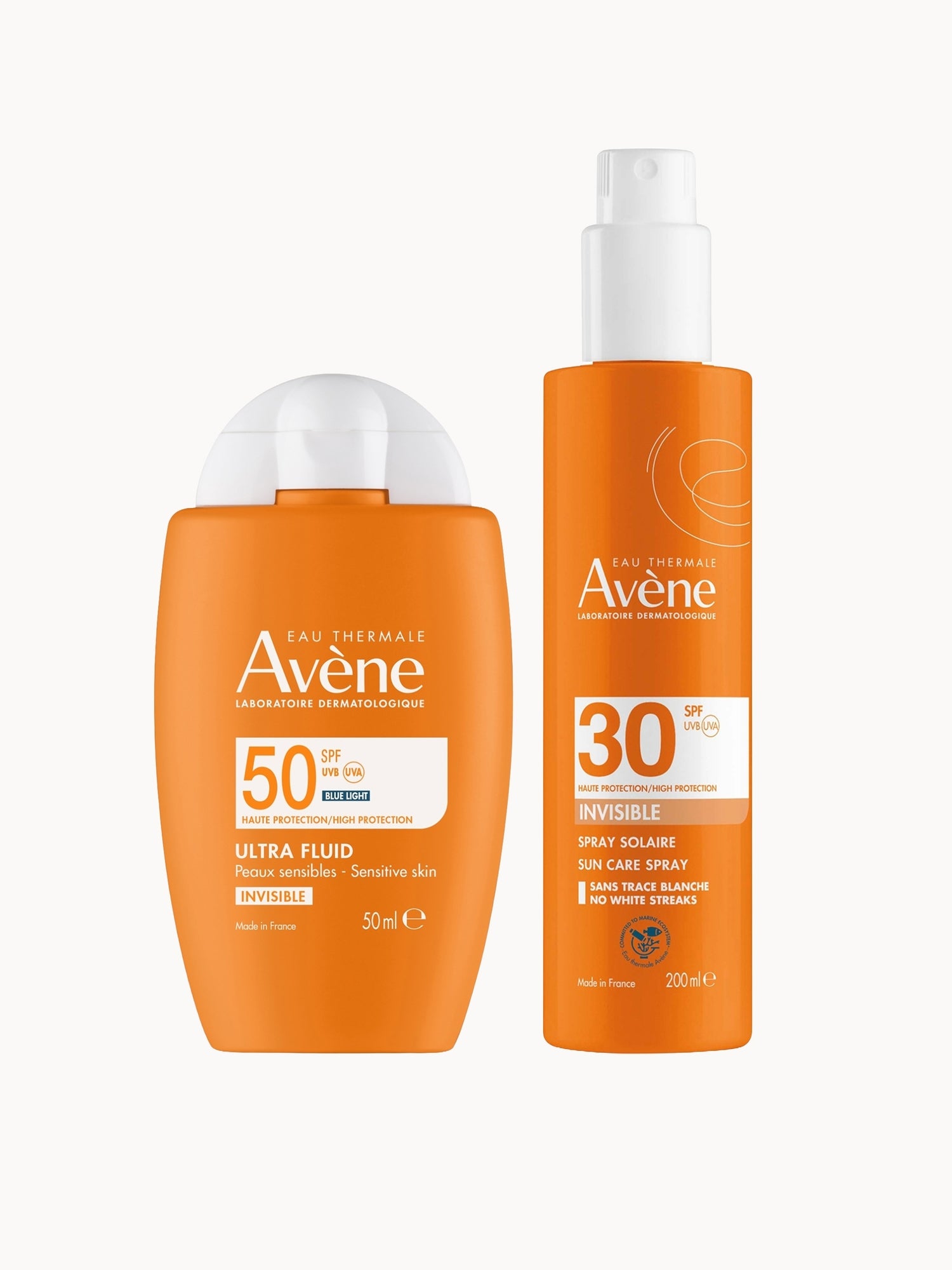 Avène Fluid Invisible and Sun Cream Bundle Avène — textura e acabamento