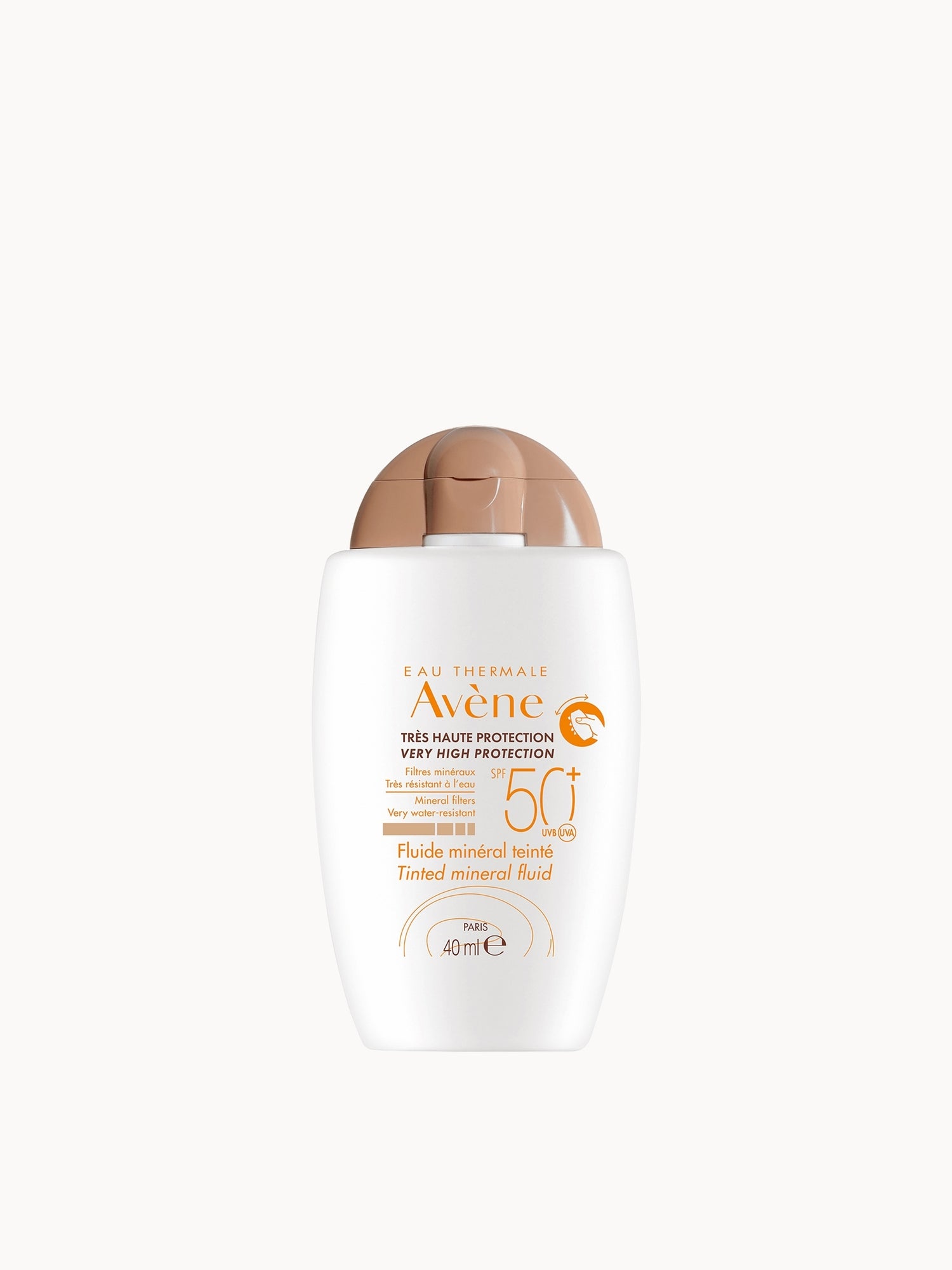 Avène Very High Protection SPF 50+ Tinted Mineral Fluid 40ml Avène — textura e acabamento