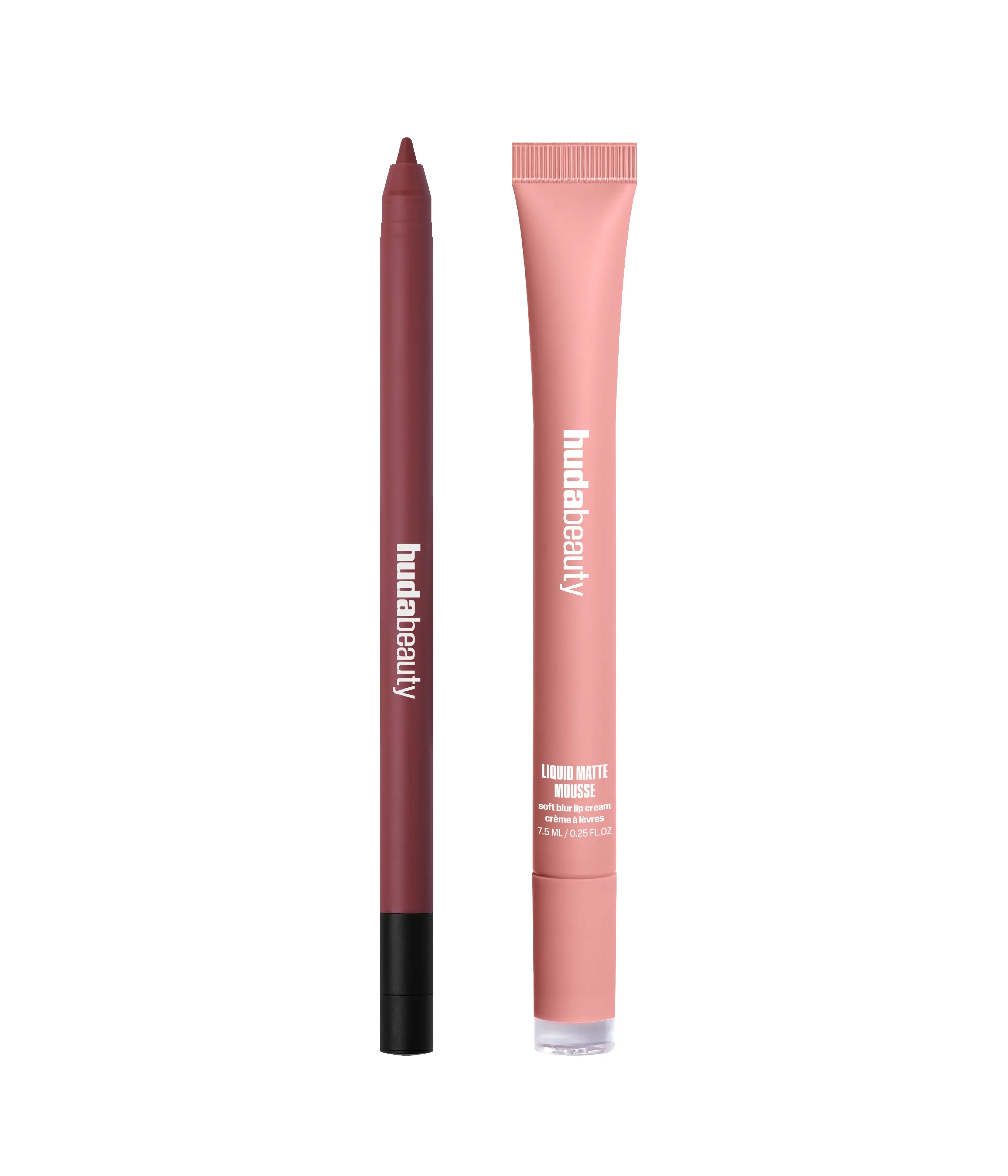 Baby Pink Lip Duo Huda Beauty — textura e acabamento