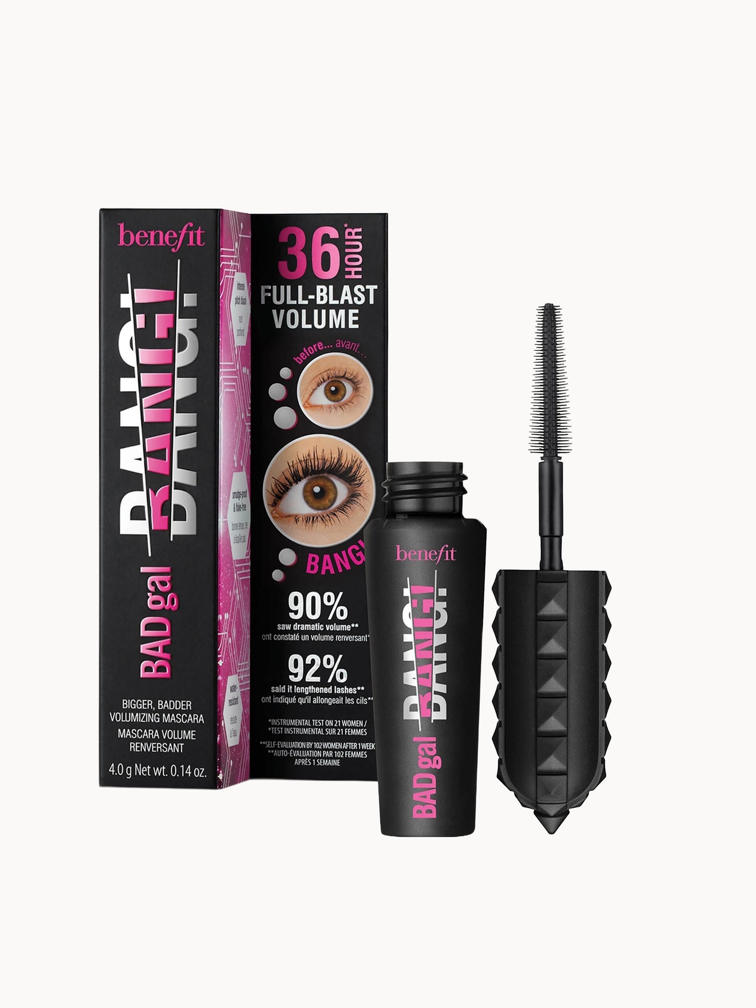 benefit BADgal BANG! Volumizing Mascara - Pitch Black 8.5g Benefit — textura e acabamento