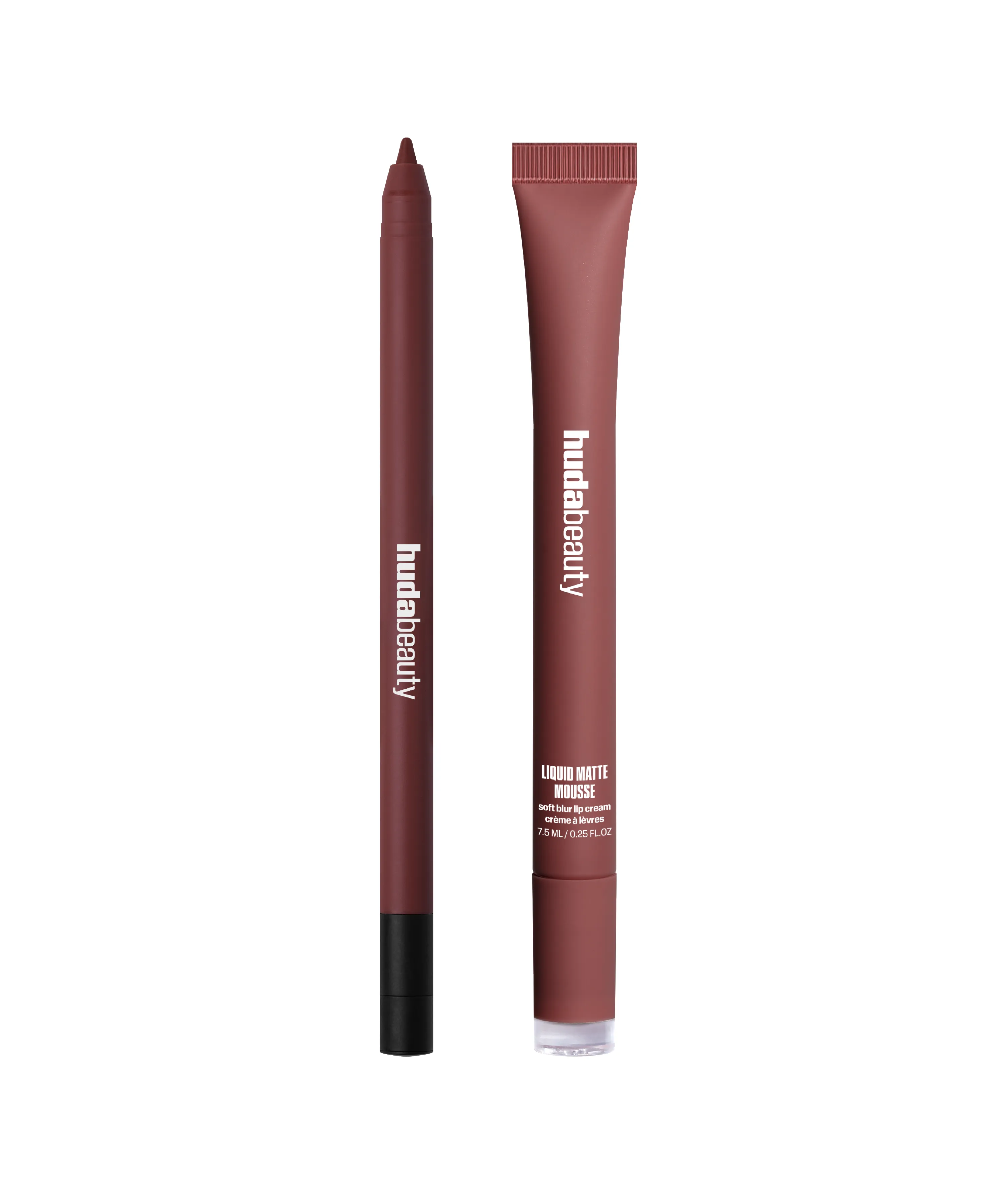 Berry Brown Lip Duo Huda Beauty — textura e acabamento