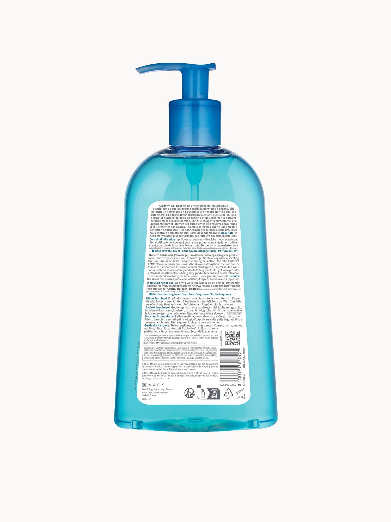 Bioderma Atoderm Gentle Shower Gel Body Wash For Normal to Dry Skin 200ml Bioderma — detalhe 3