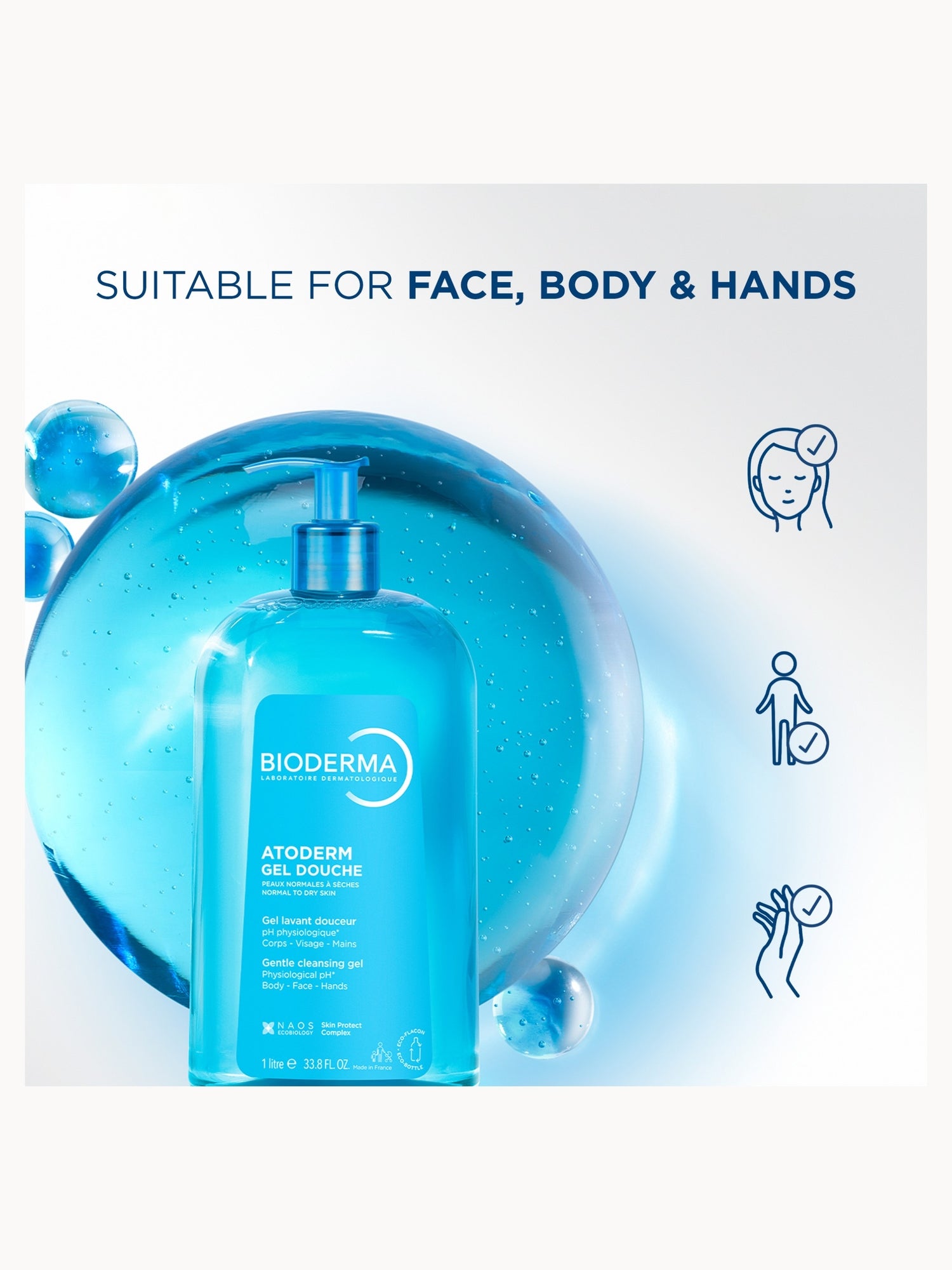 Bioderma Atoderm Gentle Shower Gel Body Wash For Normal to Dry Skin 200ml Bioderma — detalhe 8