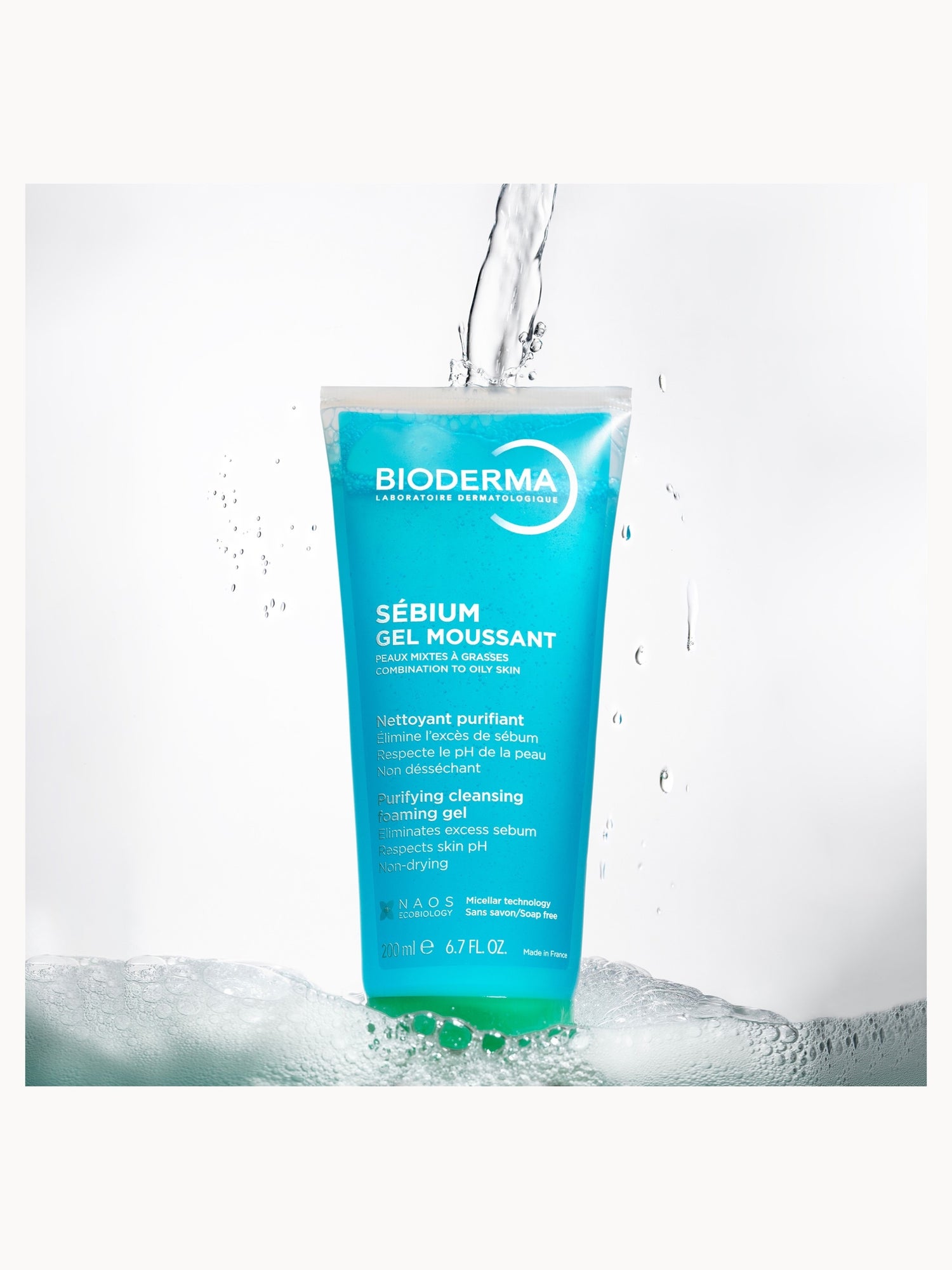 Bioderma Sebium Foaming Gel Cleanser Face Wash for Combination, Oily to Acne-prone skin 400ml Bioderma — detalhe 5
