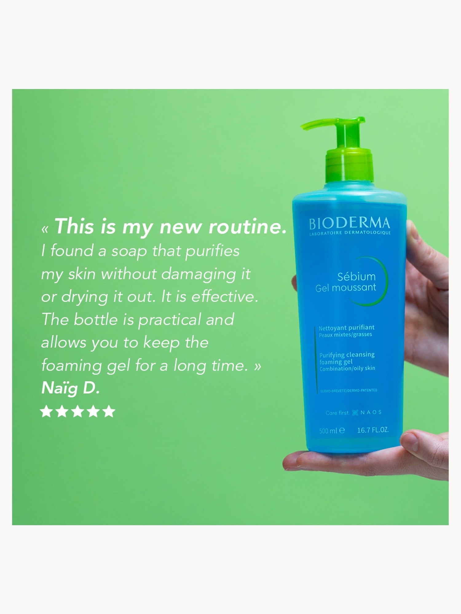 Bioderma Sebium Foaming Gel Cleanser Face Wash for Combination, Oily to Acne-prone skin 400ml Bioderma — detalhe 8