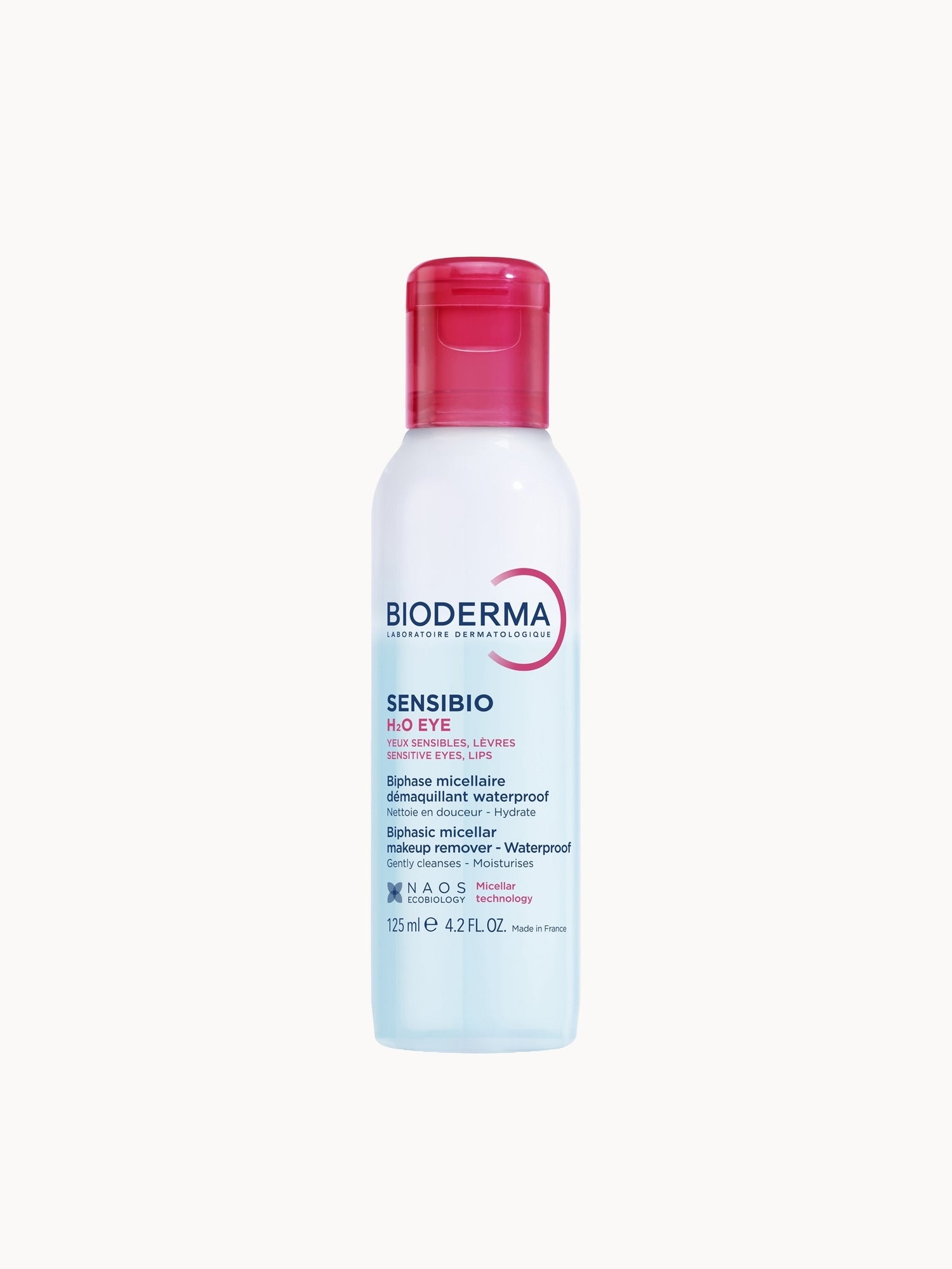 Bioderma Sensibio H2O Waterproof Eye Make-Up Remover for Sensitive Skin 125ml Bioderma — textura e acabamento