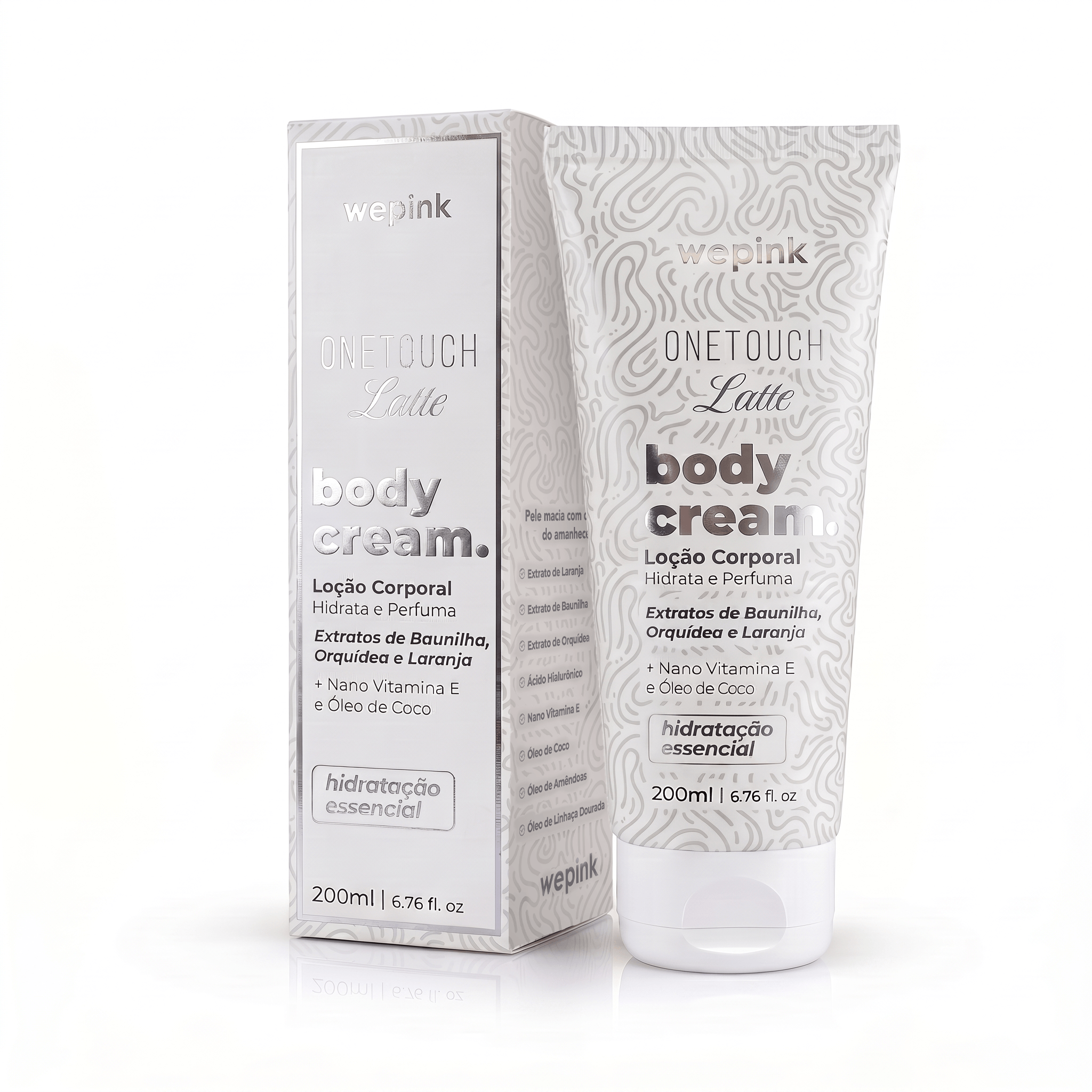 Body Cream One Touch Latte Desodorante Hidratante 200ml - Wepink