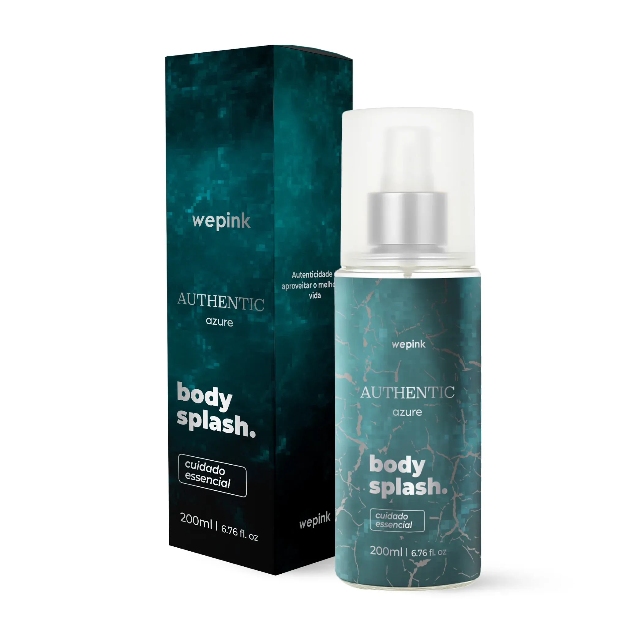 Body Splash Authentic Azure Desodorante Colônia 200ml - Wepink