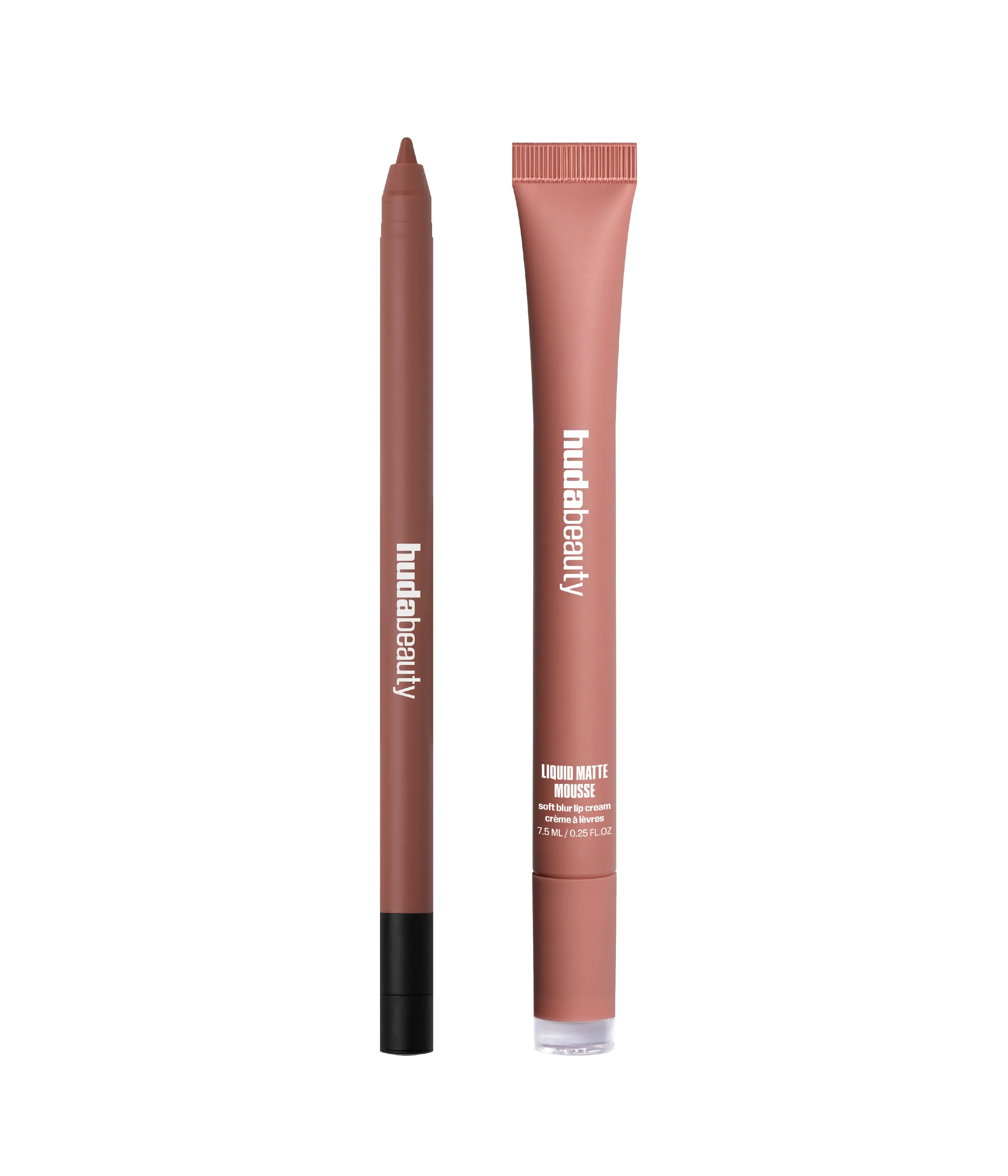 Bombshell Brown Lip Duo Huda Beauty — textura e acabamento