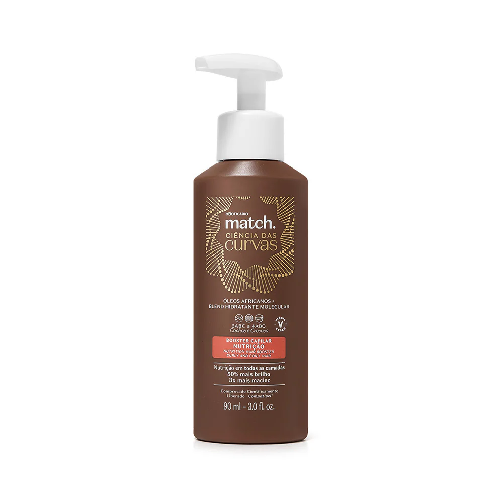 Booster Capilar Nutrição Match Ciências das Curvas, 90ml