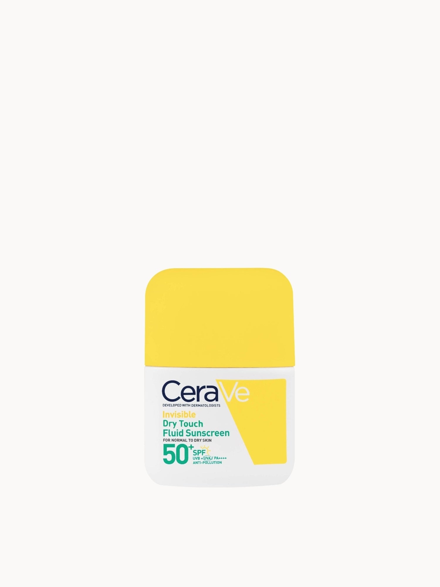 CeraVe Invisible Dry Touch Fluid Sunscreen SPF 50 for normal to oily skin with 3 essential ceramides 50 ml CeraVe — textura e acabamento