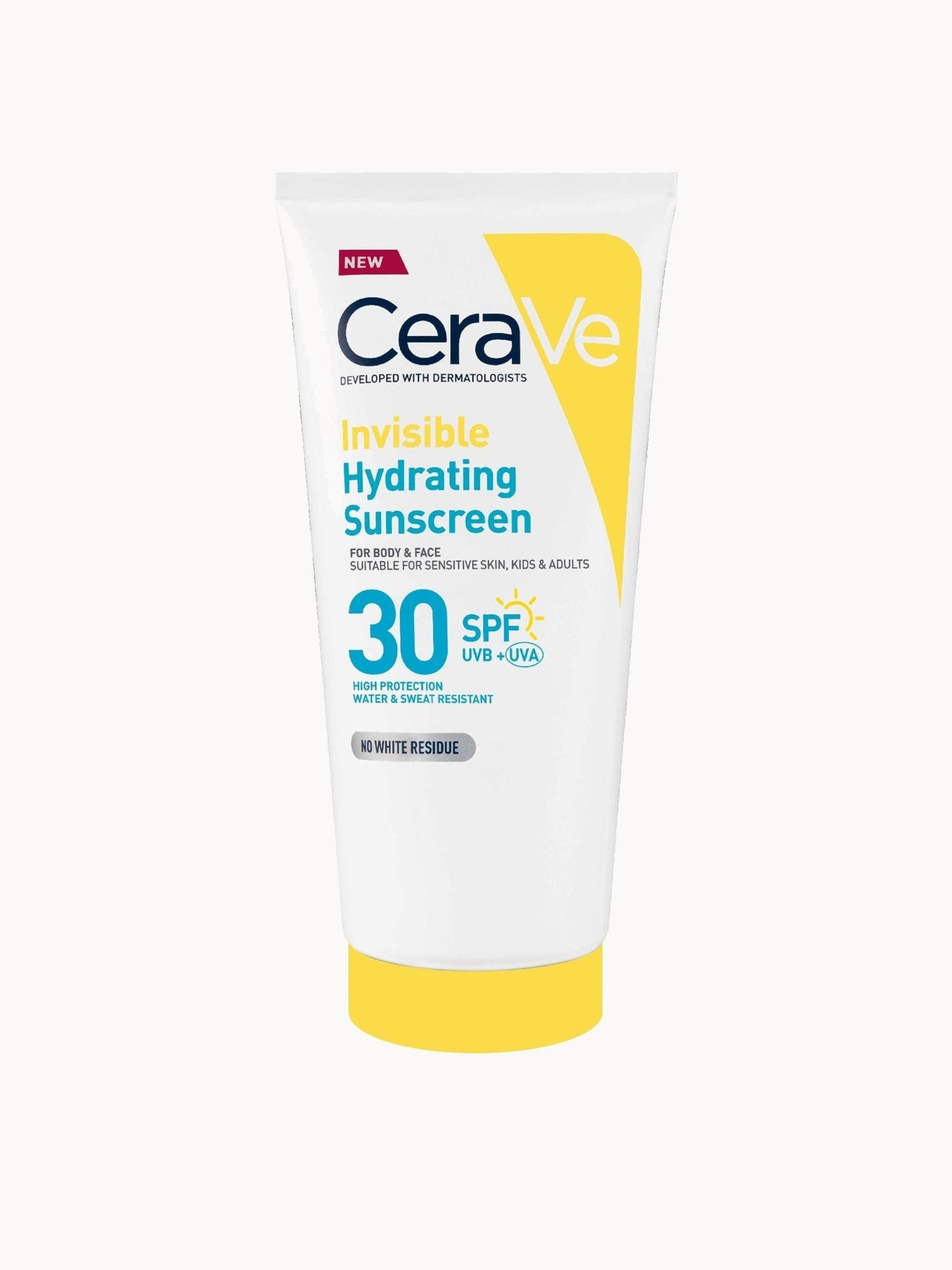 CeraVe Invisible Hydrating Sunscreen SPF 30 for body, face, & all skin types with 3 essential ceramides 177 ml CeraVe — textura e acabamento
