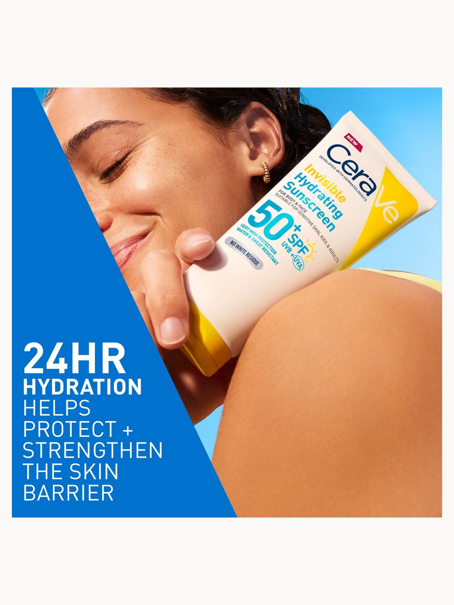 CeraVe Invisible Hydrating Sunscreen SPF 50 for body, face, & all skin types with 3 essential ceramides 177 ml CeraVe — detalhe 3