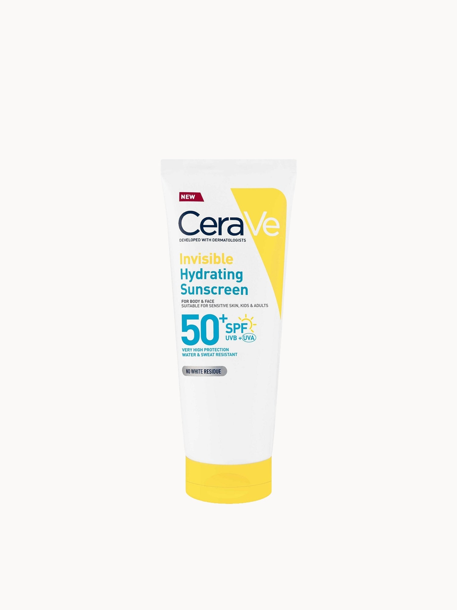 CeraVe Invisible Hydrating Sunscreen SPF 50 75ml CeraVe — textura e acabamento