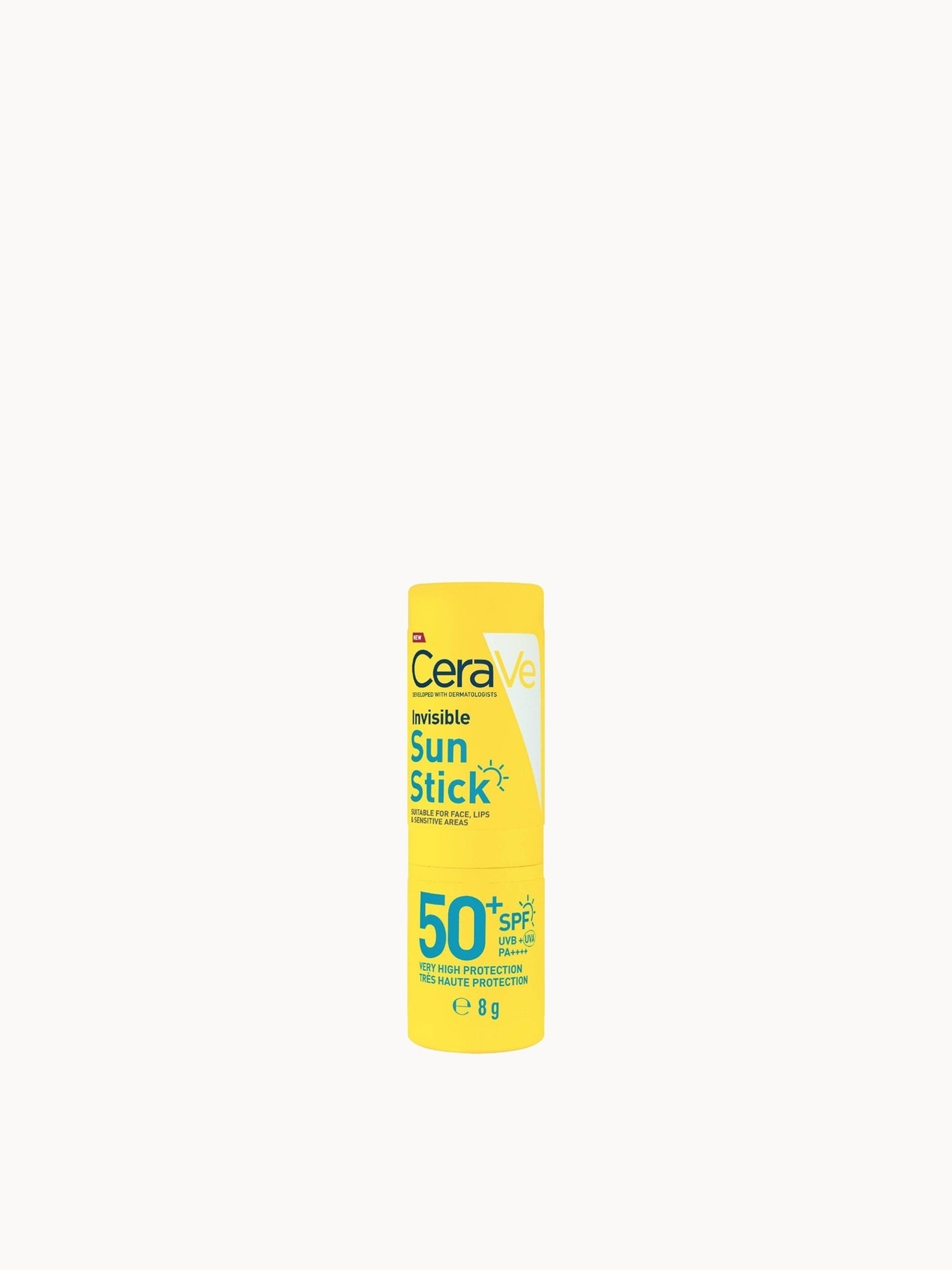 CeraVe Invisible Sun Stick SPF 50 for all skin types with 3 essential ceramides 8g CeraVe — textura e acabamento