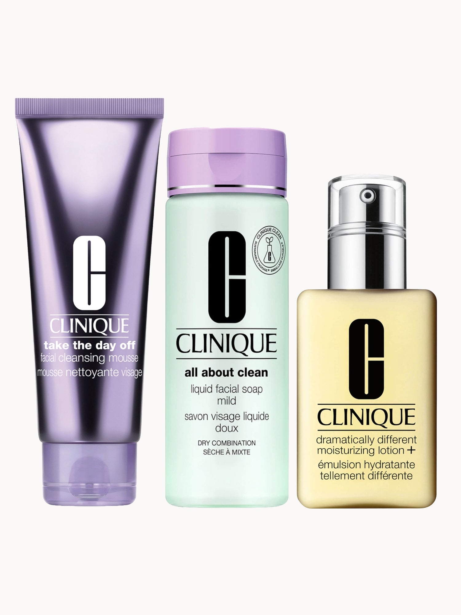 Clinique Routine Discovery Trio Clinique — textura e acabamento