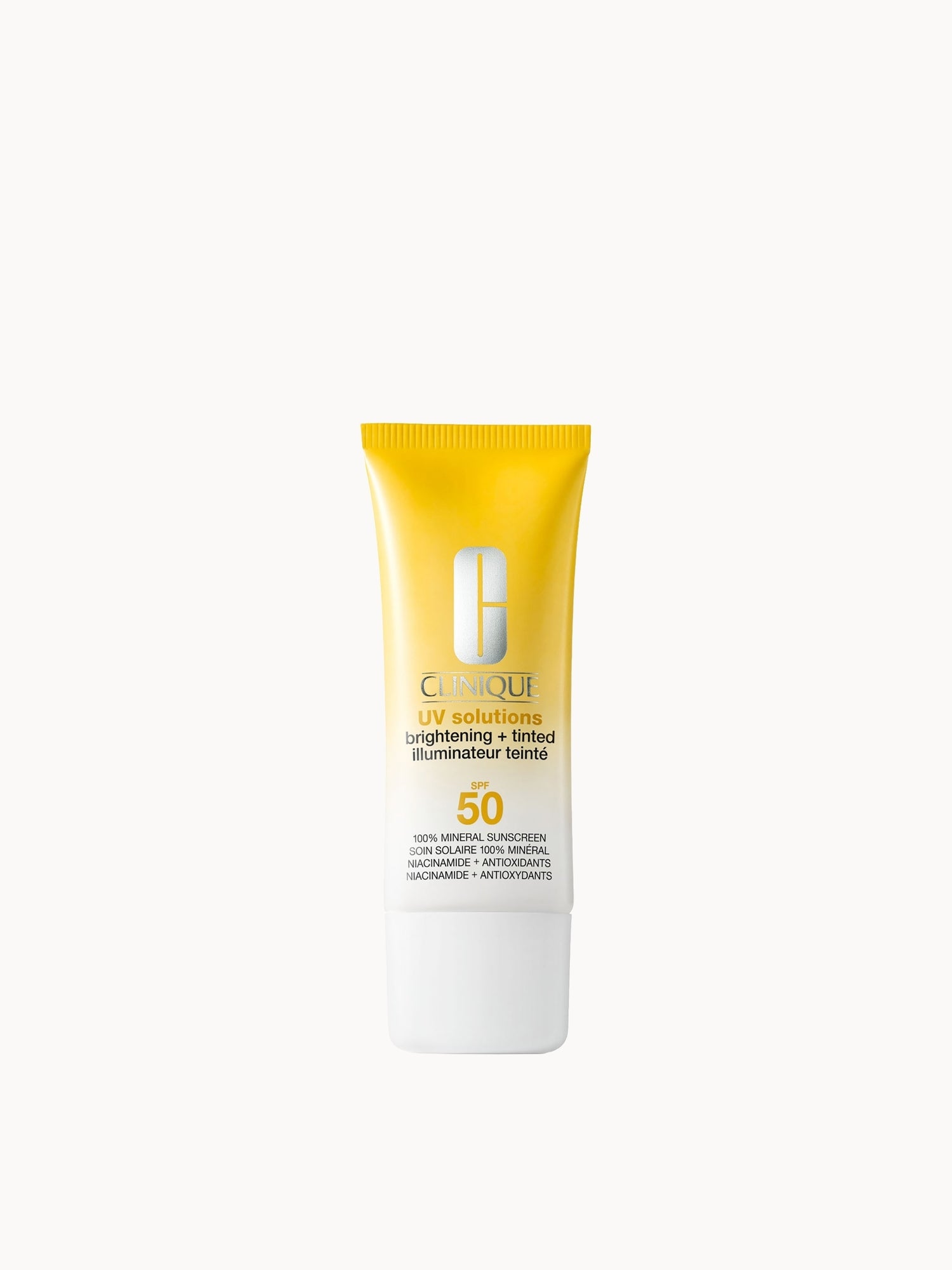 Clinique UV Solutions Brightening + Tinted Sunscreen SPF 50 40ml (Various Shades) Clinique — textura e acabamento