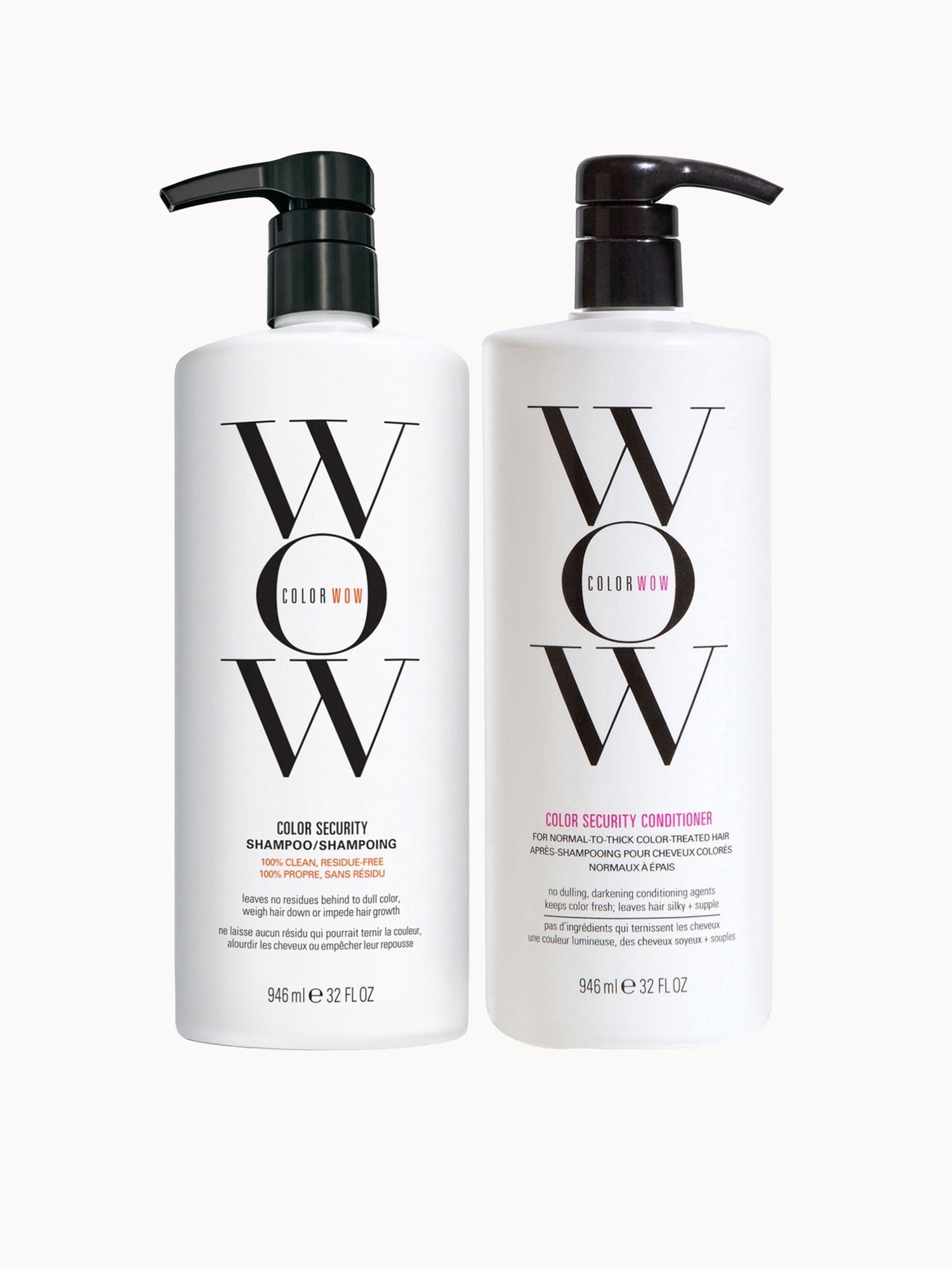 Color Wow Colour Security Shampoo and Conditioner Normal to Thick 946ml Color Wow — textura e acabamento
