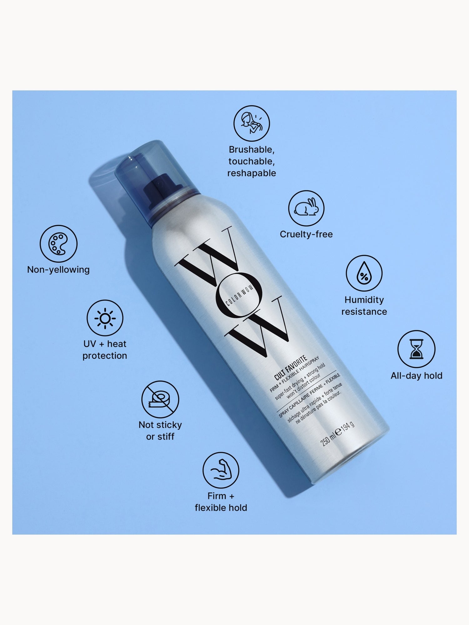 Color Wow Cult Favorite Firm + Flexible Hairspray 250ml Color Wow — detalhe 4