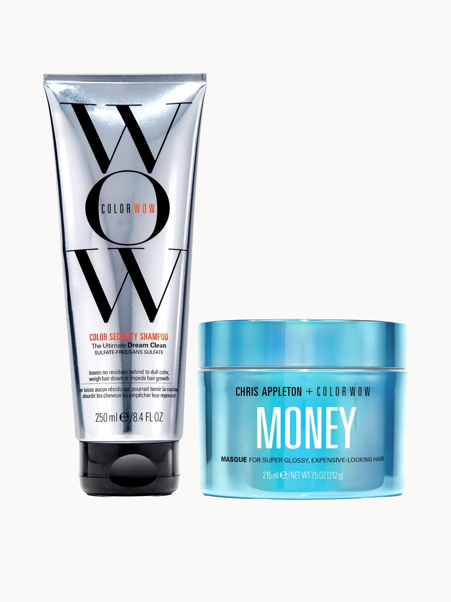 Color Wow Dream Clean Super Glossy Duo Color Wow — textura e acabamento