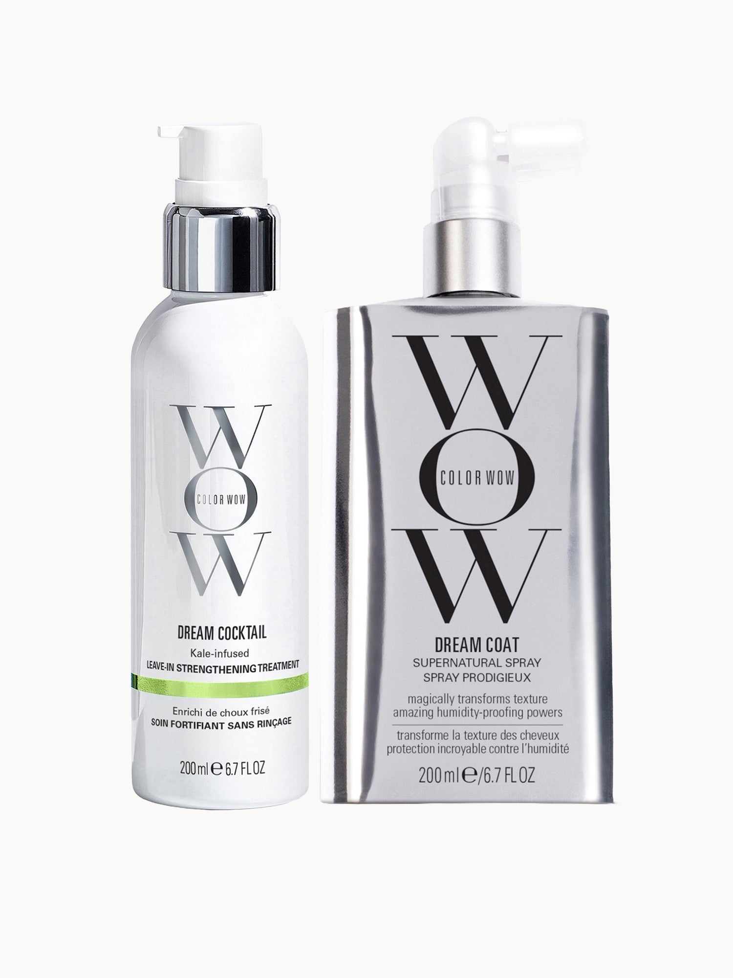 Color Wow Dream Coat Supernatural Spray & Dream Cocktail - Kale Infused Color Wow — textura e acabamento