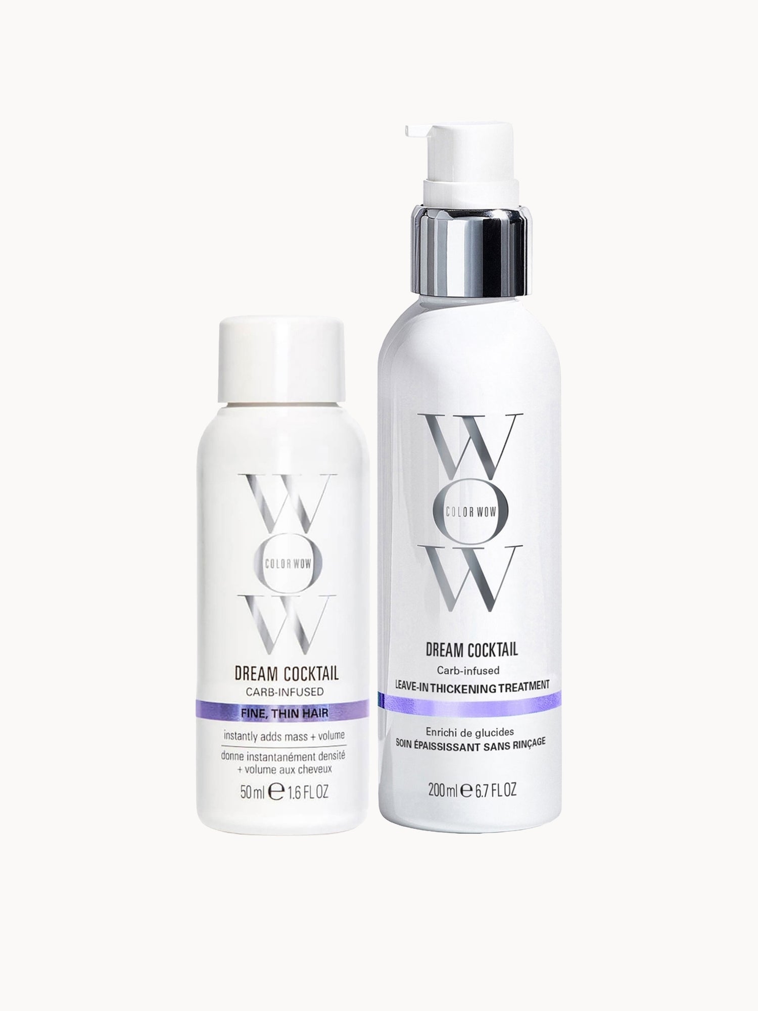 Color Wow Dream Cocktail Carb-Infused Leave-in Treatment Duo Color Wow — textura e acabamento