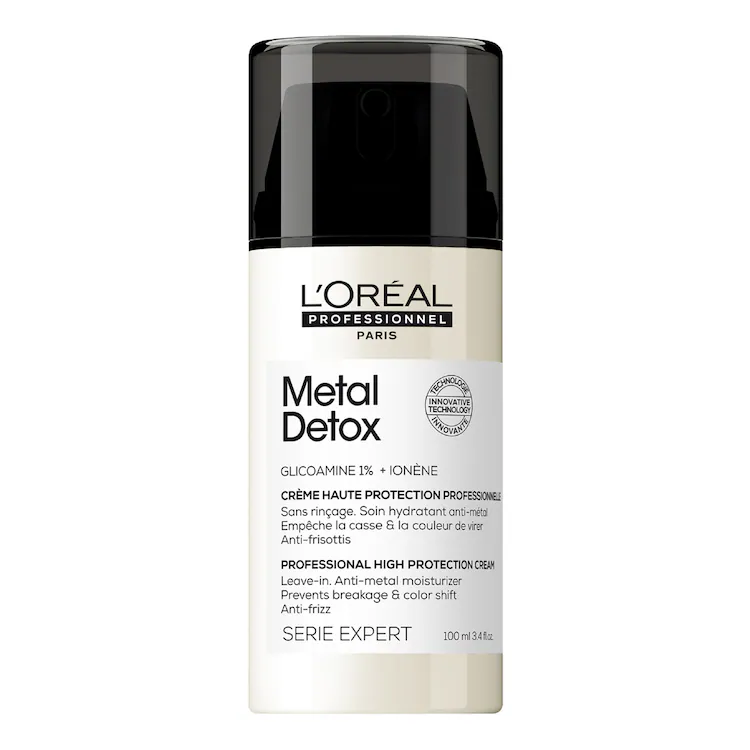 Crema sin aclarado altamente protectora anti-metal con filtro UV - Crema capilar