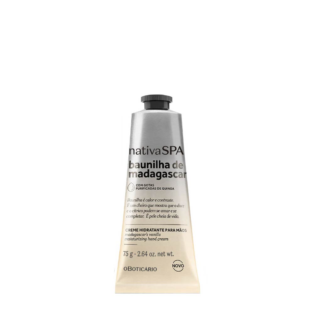 Creme de Mãos Nativa Spa Baunilha de Madagascar, 75g