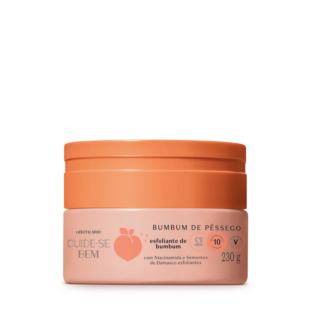 Creme Esfoliante Cuide-se Bem Bumbum de Pêssego, 230g