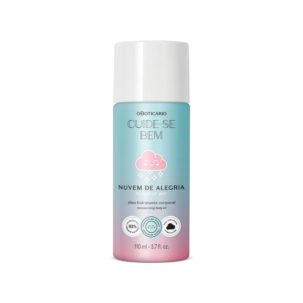 Cuide-se Bem Nuvem de Alegria Óleo Hidratante Corporal, 110ml