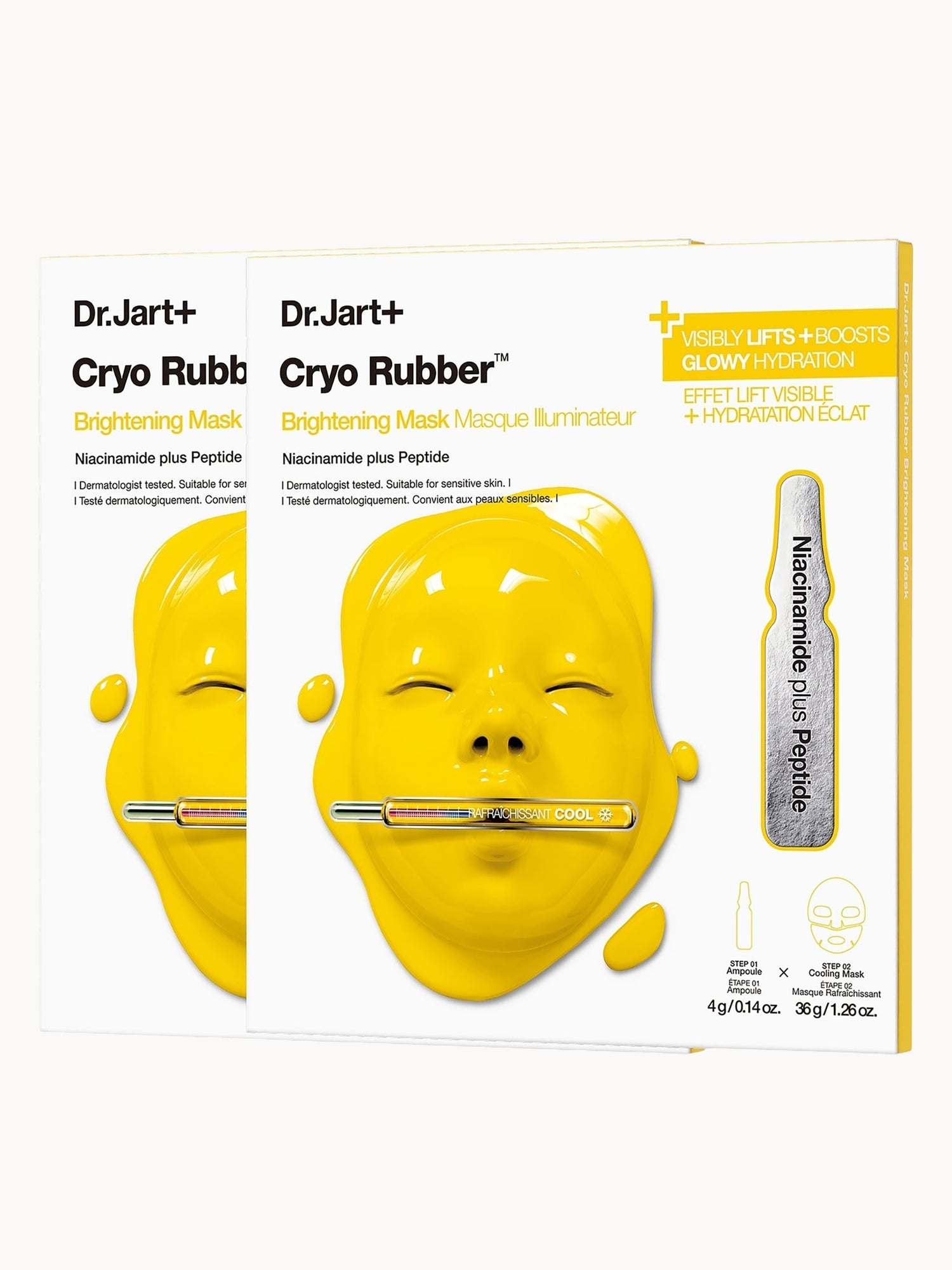 Dr.Jart+ Cryo Rubber™ Brightening Hydrogel Mask with Niacinamide Dr.Jart+ — textura e acabamento