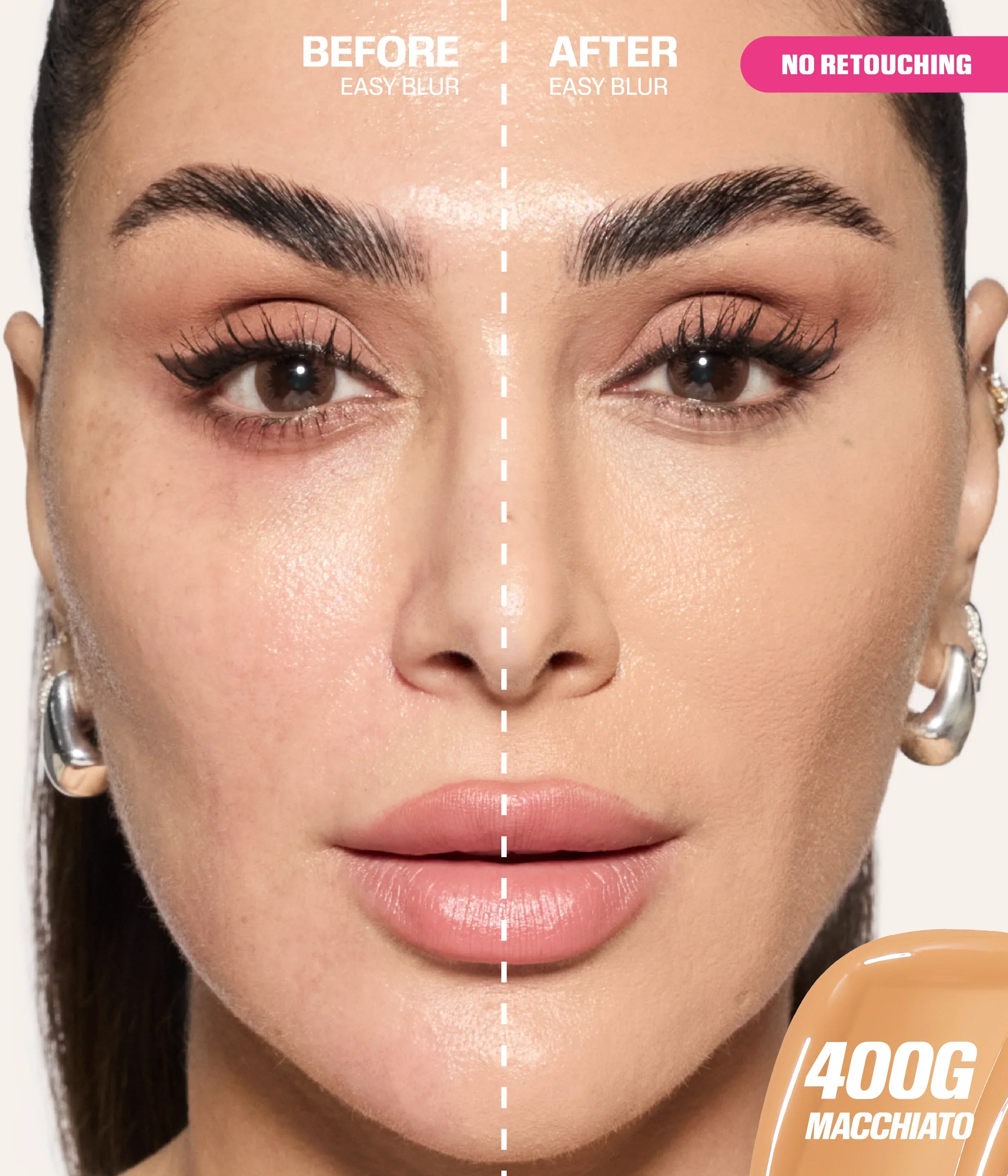 Easy Blur Natural Airbrush Foundation with Niacinamide Huda Beauty — detalhe 6