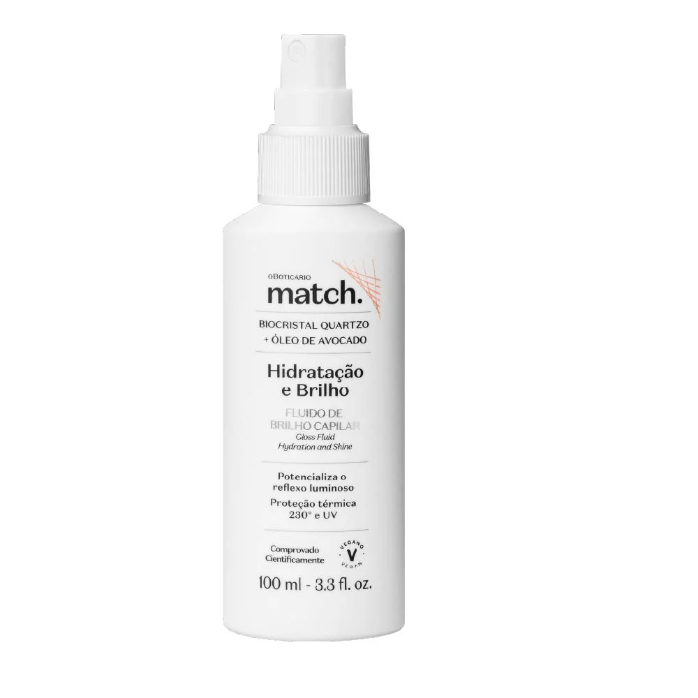 Fluído de Brilho Match Hidratação e Brilho, 100ml