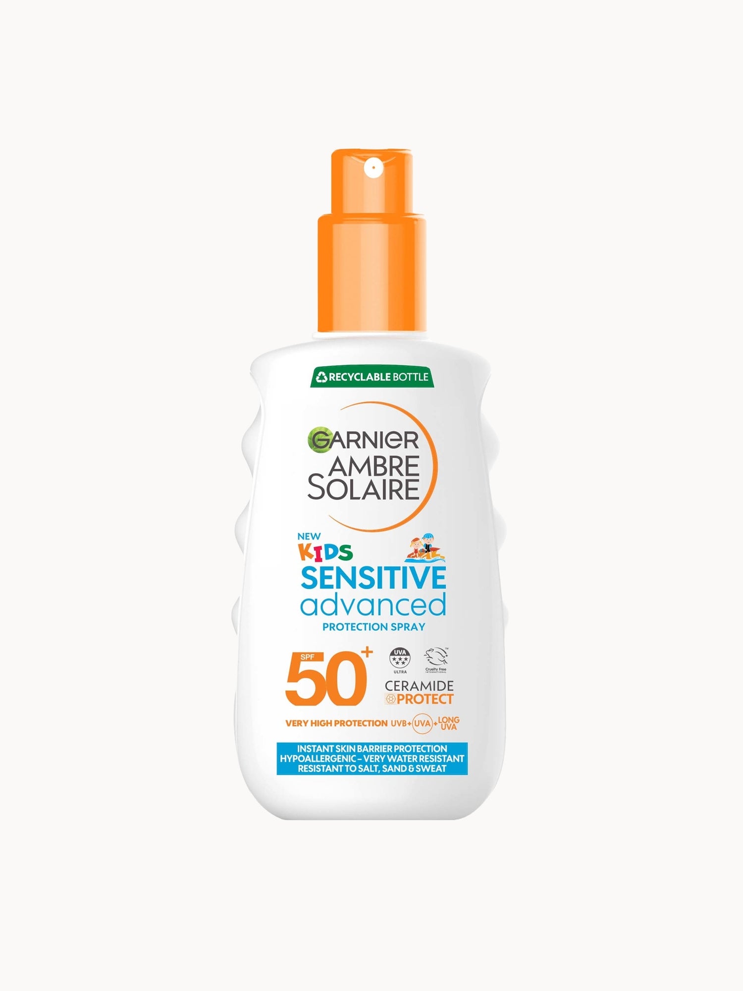 Garnier Ambre Solaire Kids' SPF 50+ Sensitive Advanced Sun Spray 150ml Garnier — textura e acabamento