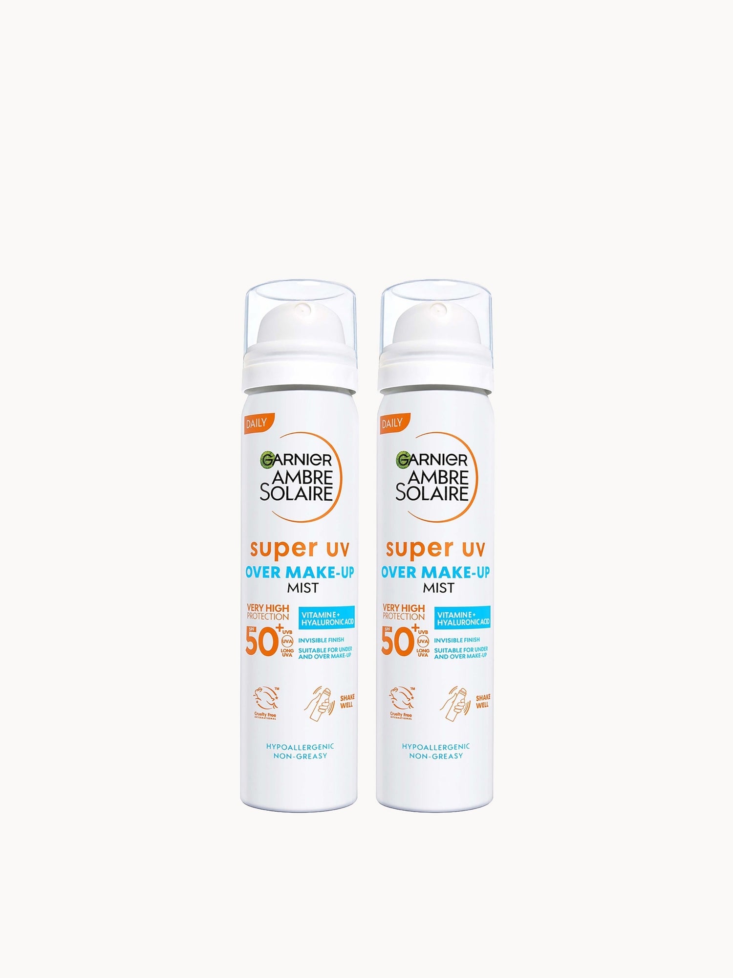 Garnier Ambre Solaire Over Makeup Super UV Protection Mist SPF50+ 75ml Duo Garnier — textura e acabamento