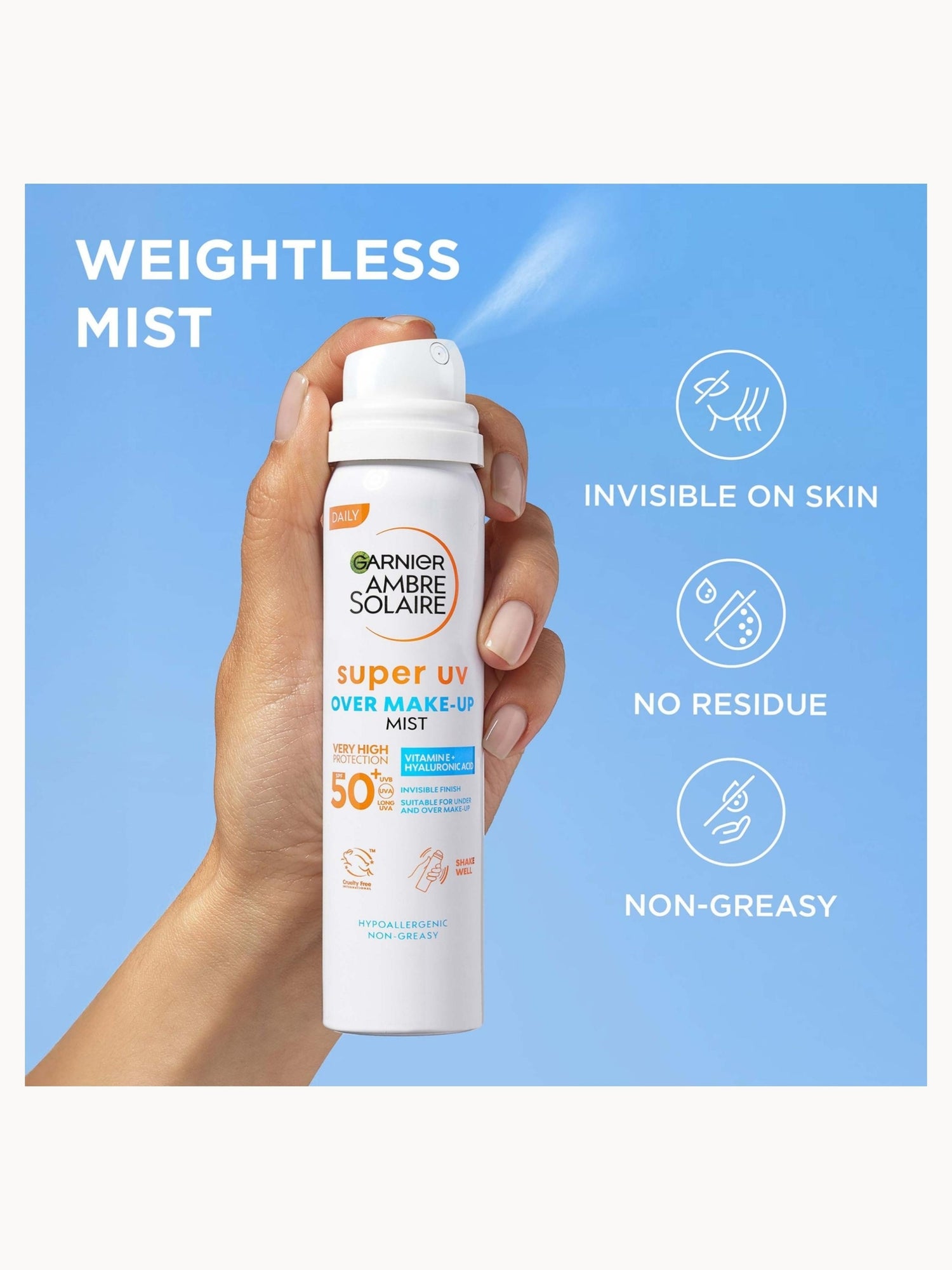 Garnier Ambre Solaire Over Makeup Super UV Protection Mist SPF50+ 75ml Duo Garnier — detalhe 5