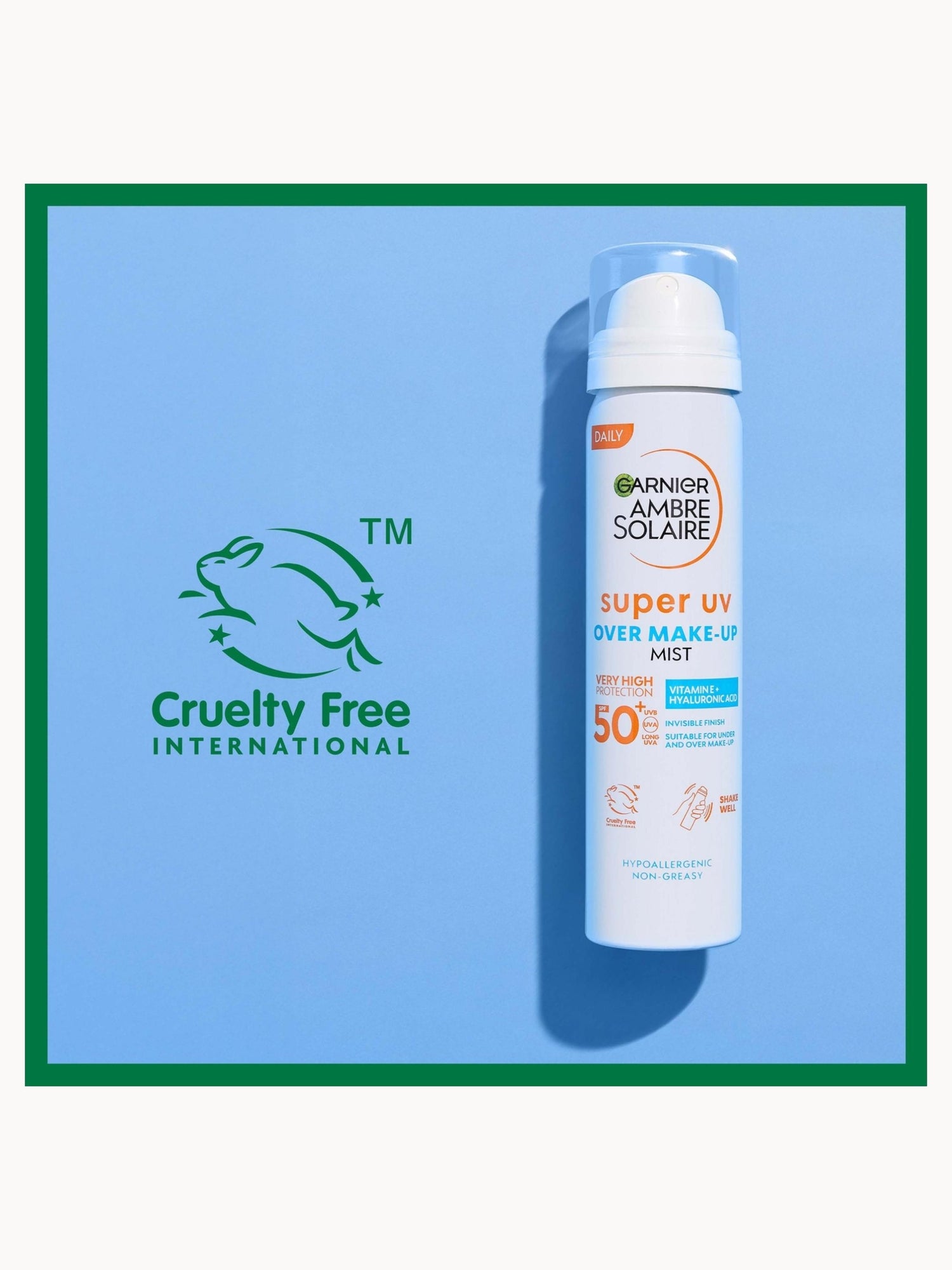 Garnier Ambre Solaire Over Makeup Super UV Protection Mist SPF50+ With Hyaluronic Acid And Vitamin E, 75ml Garnier — detalhe 7