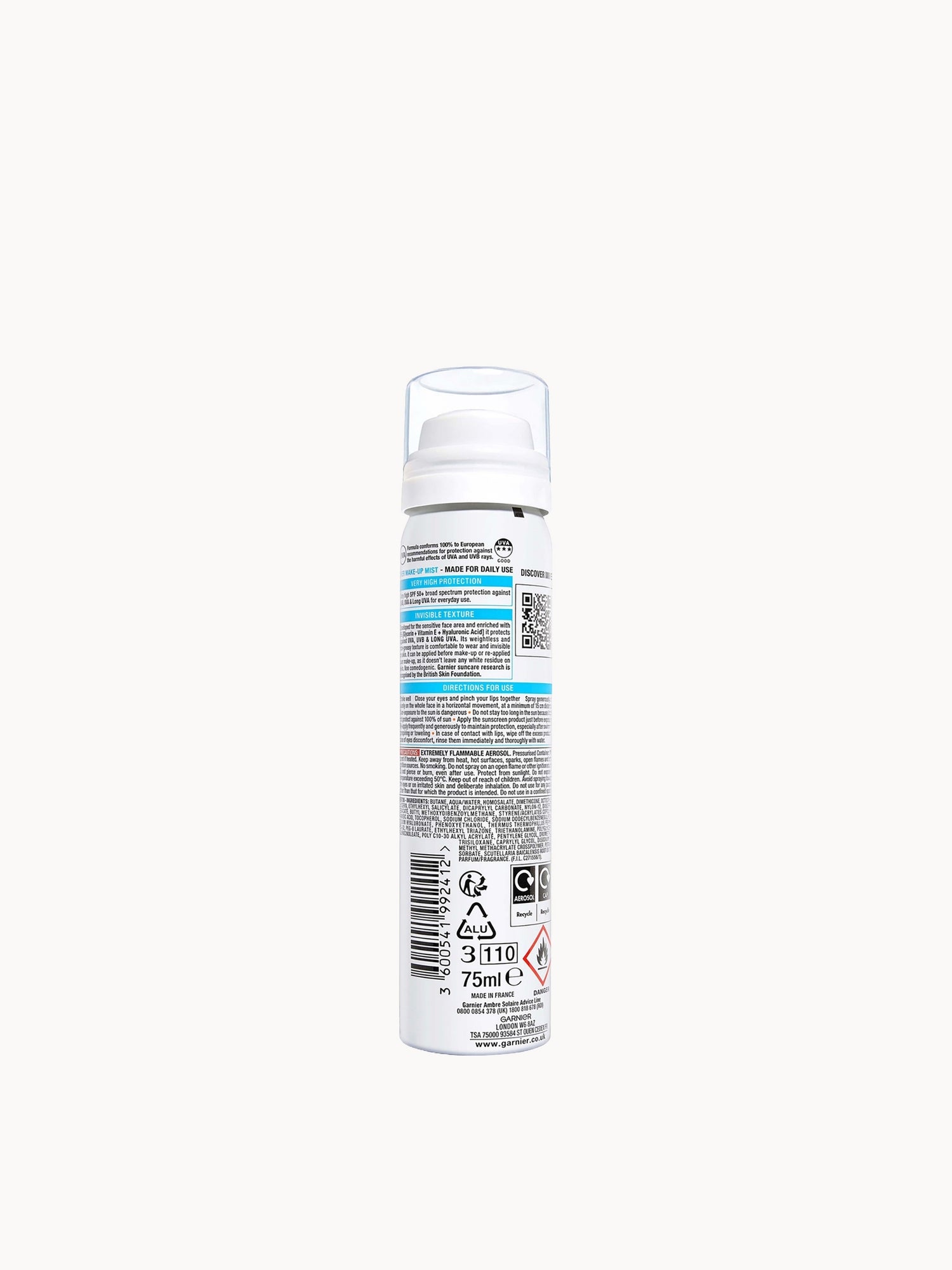 Garnier Ambre Solaire Over Makeup Super UV Protection Mist SPF50+ With Hyaluronic Acid And Vitamin E, 75ml Garnier — detalhe 8