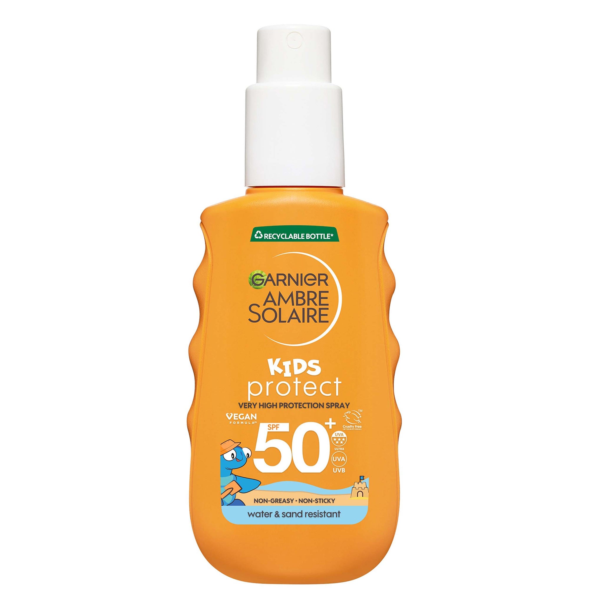 Garnier Ambre Solaire SPF 50+ Kids Sun Cream Spray, 150ml Garnier — textura e acabamento