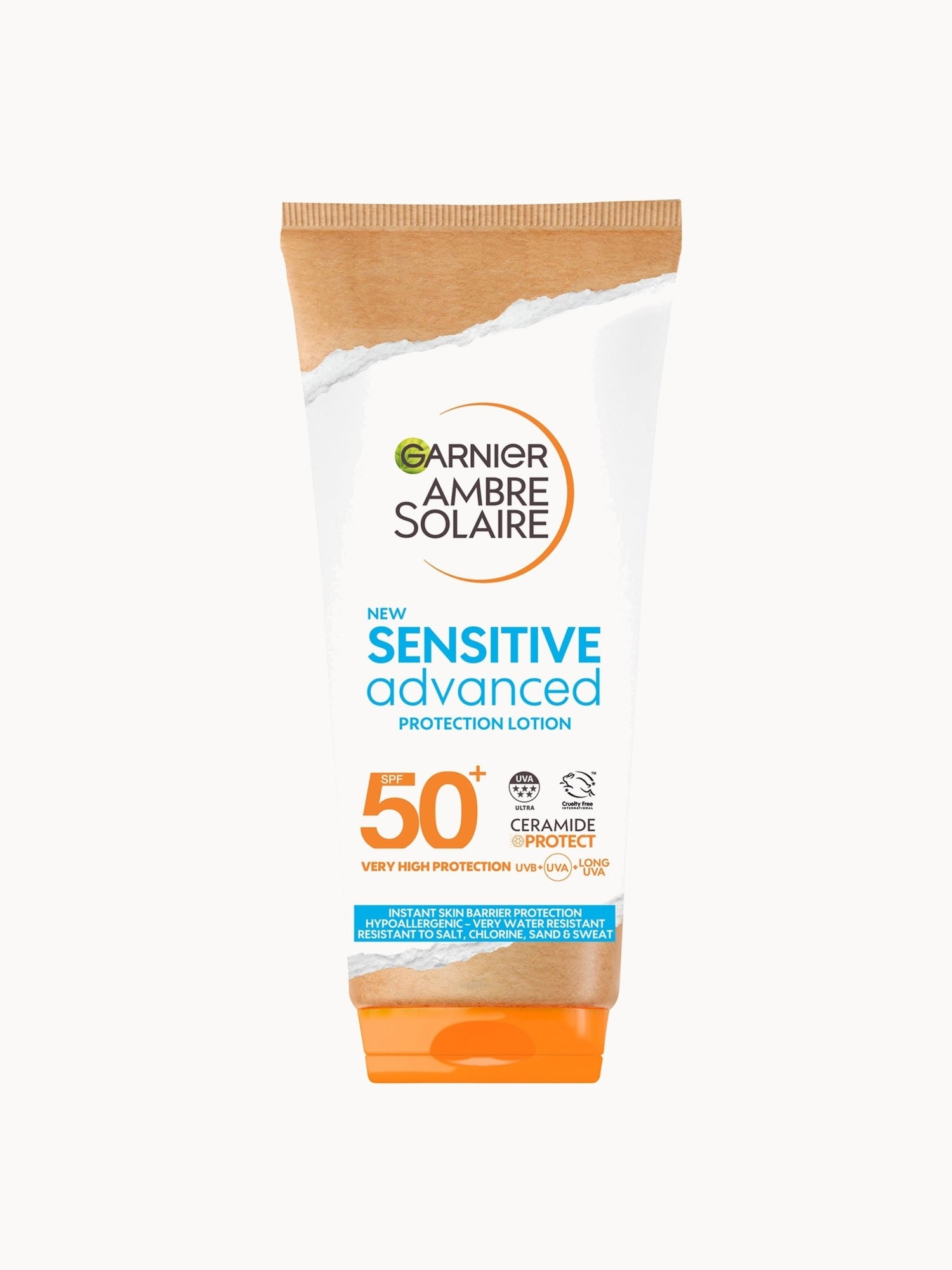 Garnier Ambre Solaire SPF 50+ Sensitive Advanced Sun Protection Cream 175ml Garnier — textura e acabamento